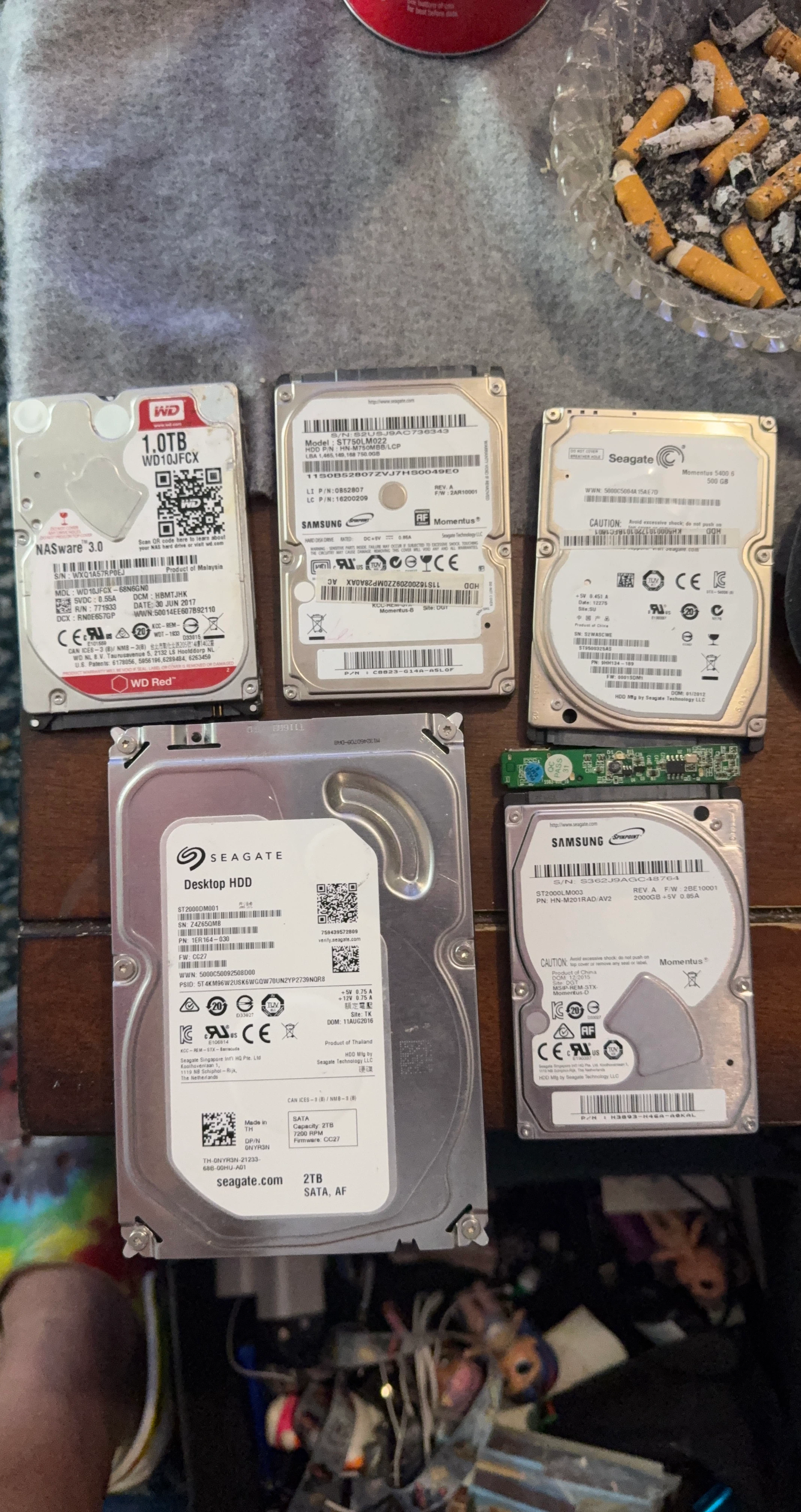 Assorted Hard Drives - WD, Seagate, Samsung