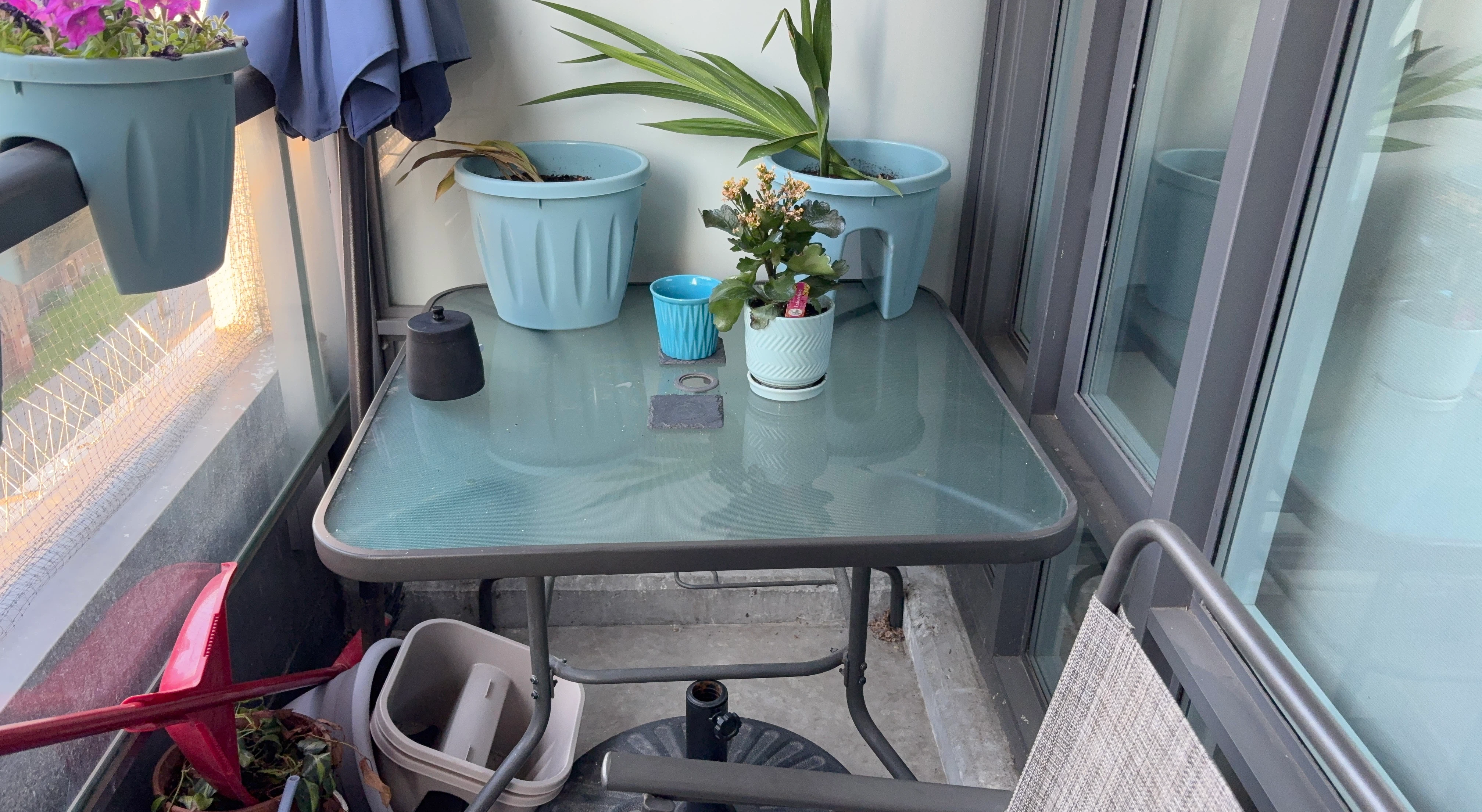 Glass Top Patio Table