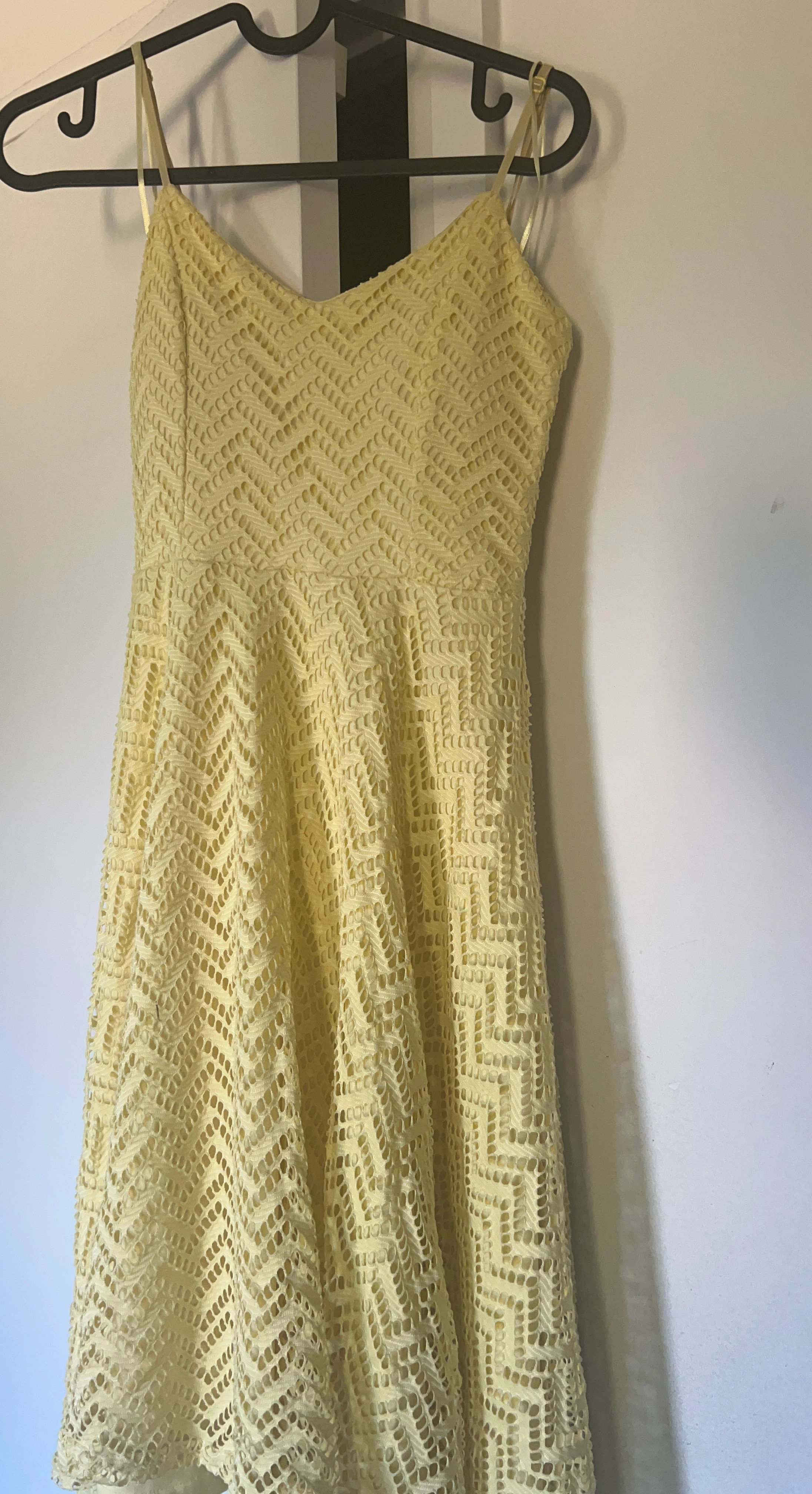 Streetwear Society Yellow Lace Dress - Size S