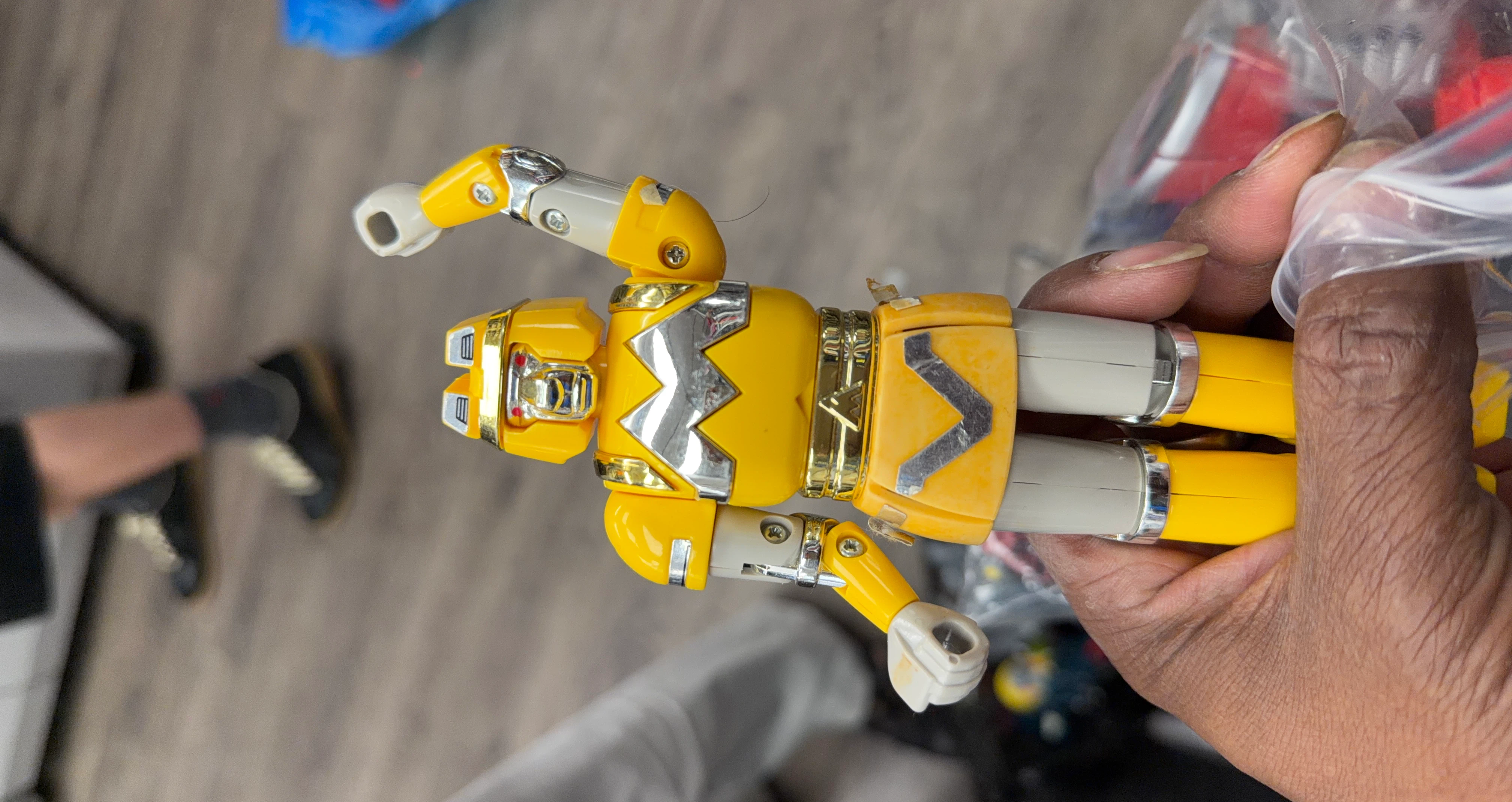 Yellow Robot Action Figure Toy