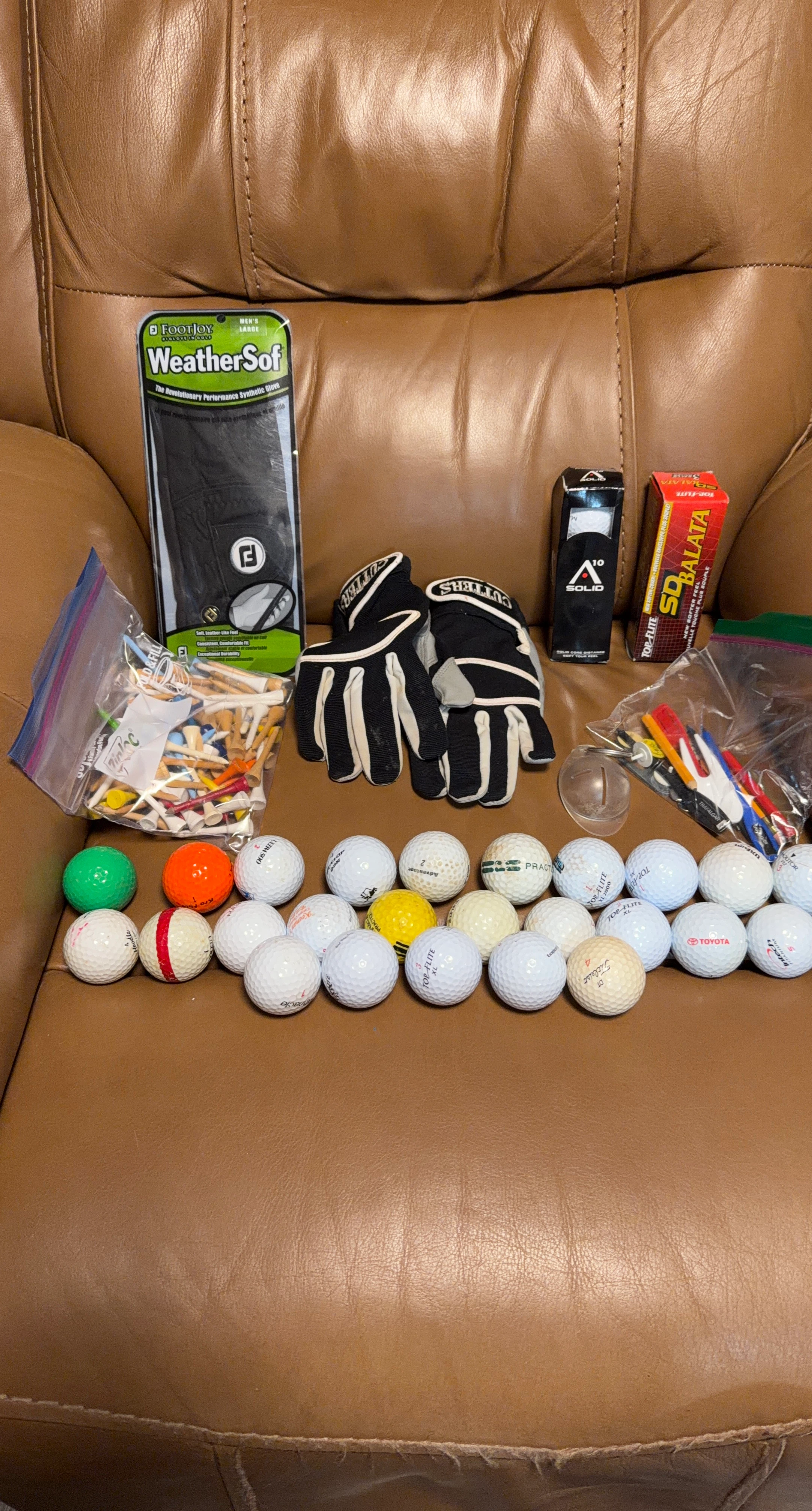 FootJoy WeatherSof Golf Gloves & Assorted Golf Balls