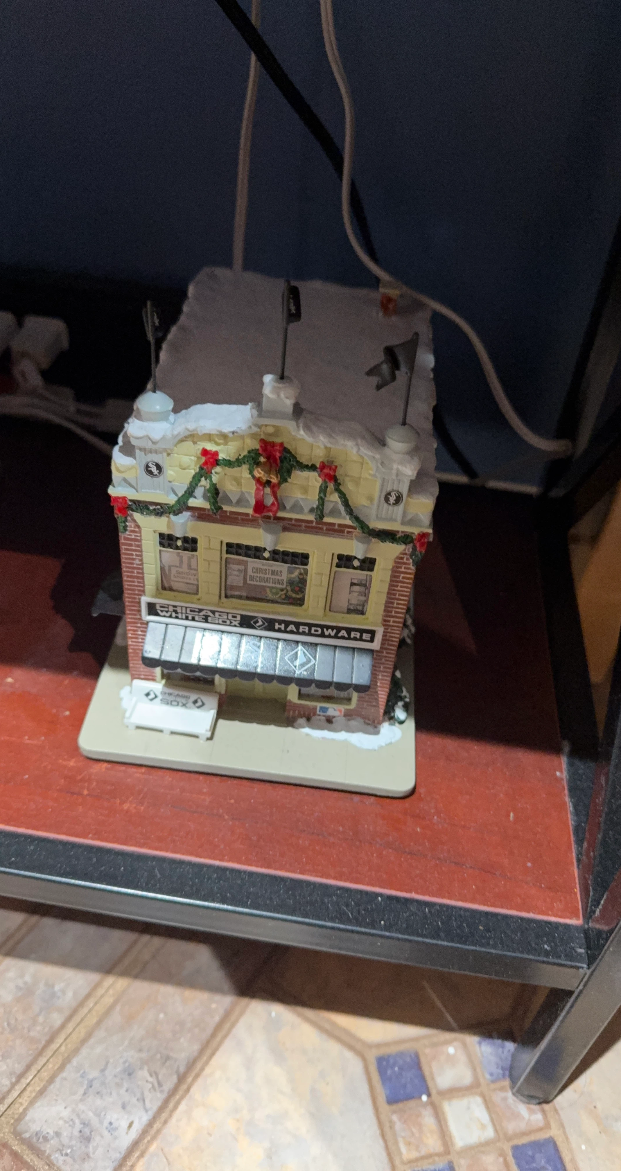Chicago White Sox Hardware Store Christmas Village House