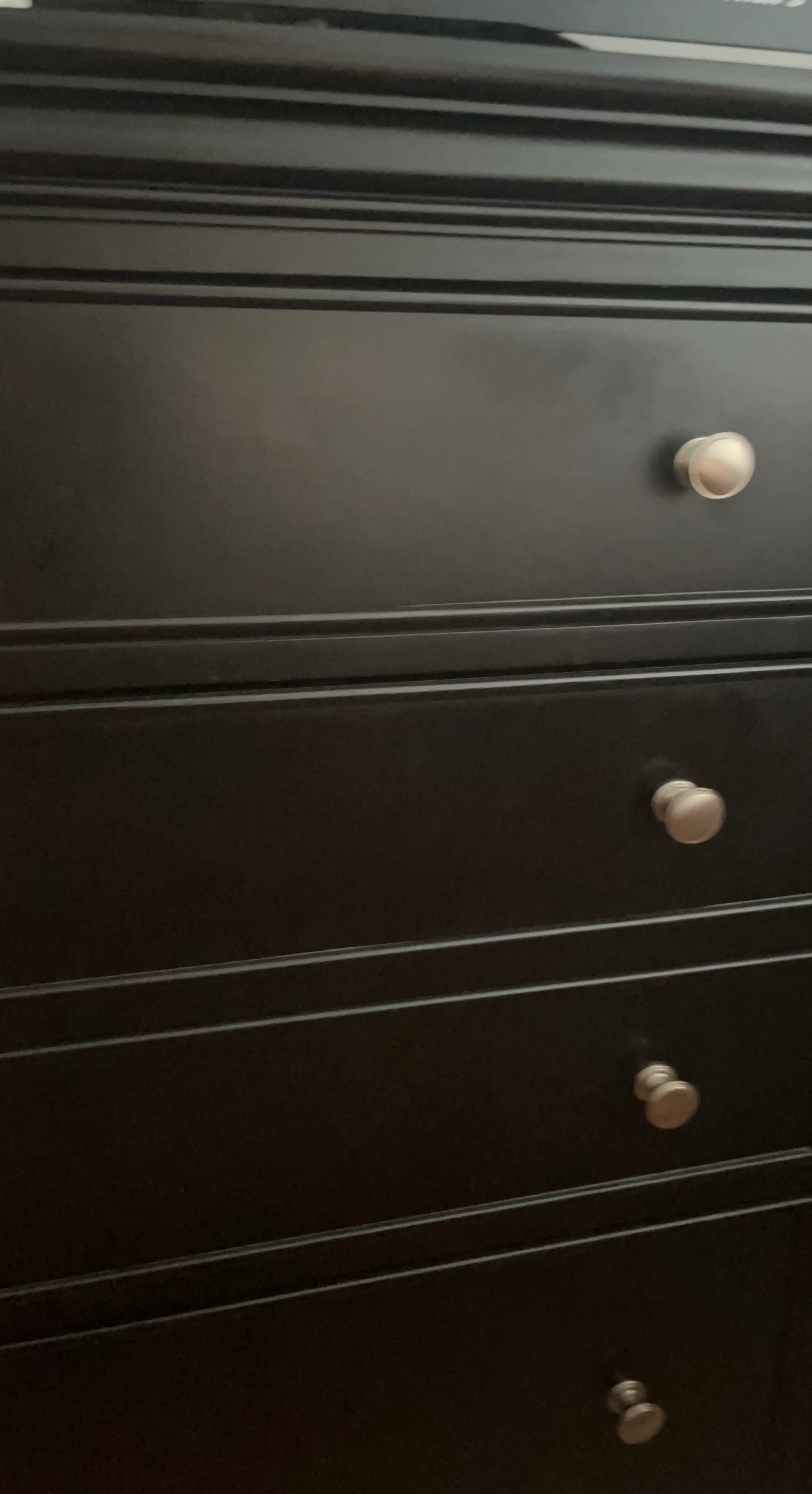 Black Dresser with 5 Drawers