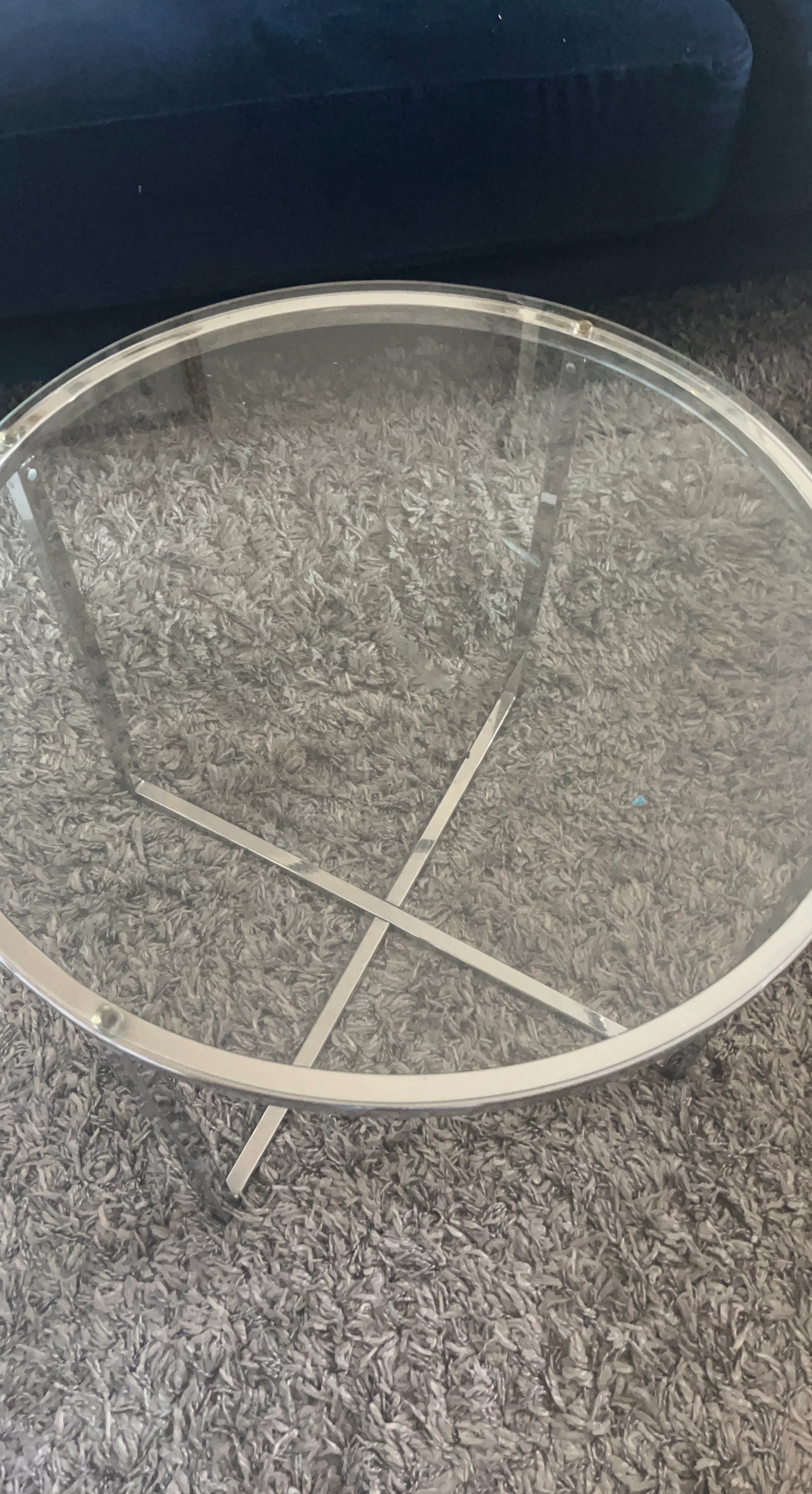 Glass and Chrome Coffee Table
