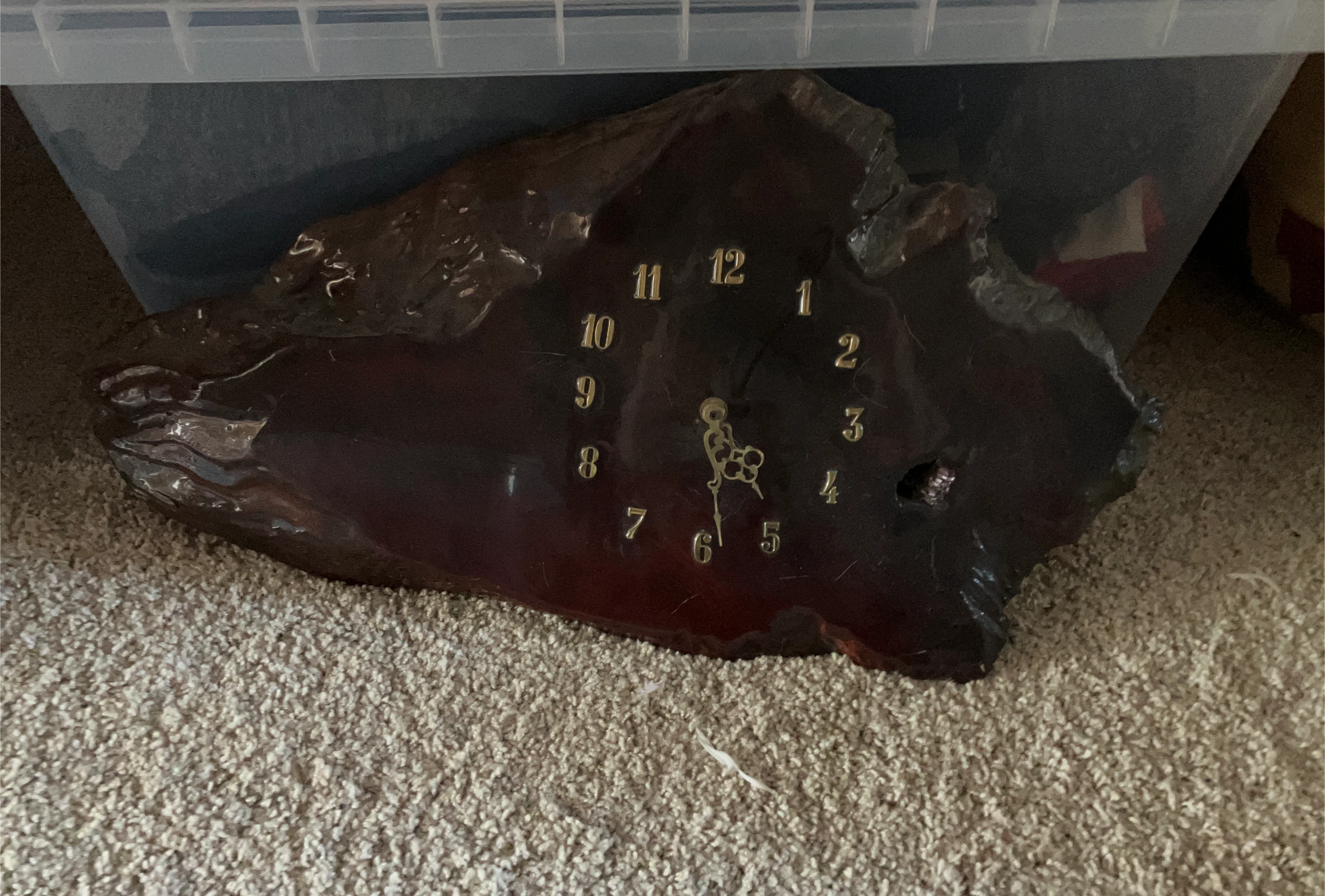 Rustic Live Edge Wood Wall Clock