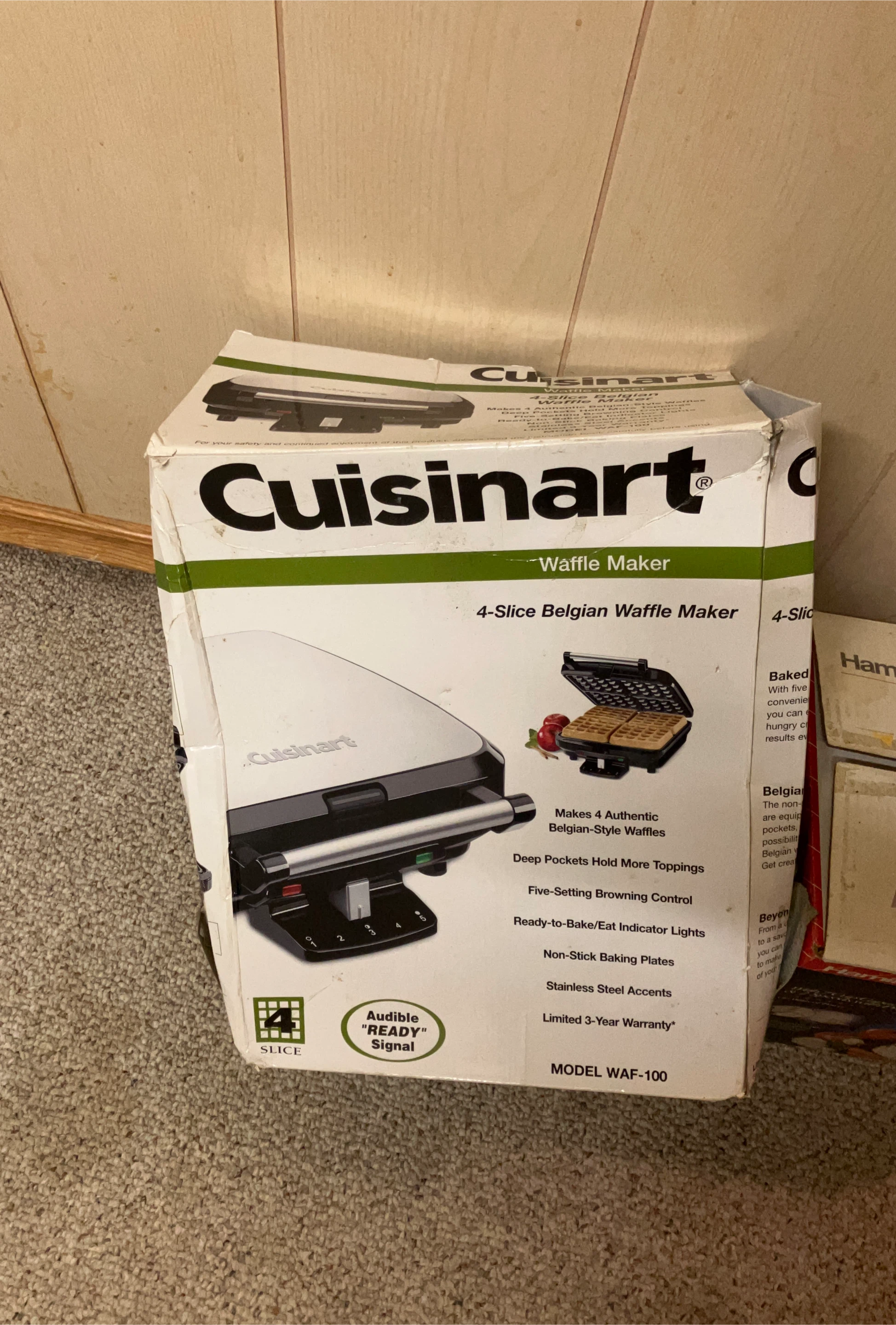 Cuisinart 4-Slice Belgian Waffle Maker WAF-100