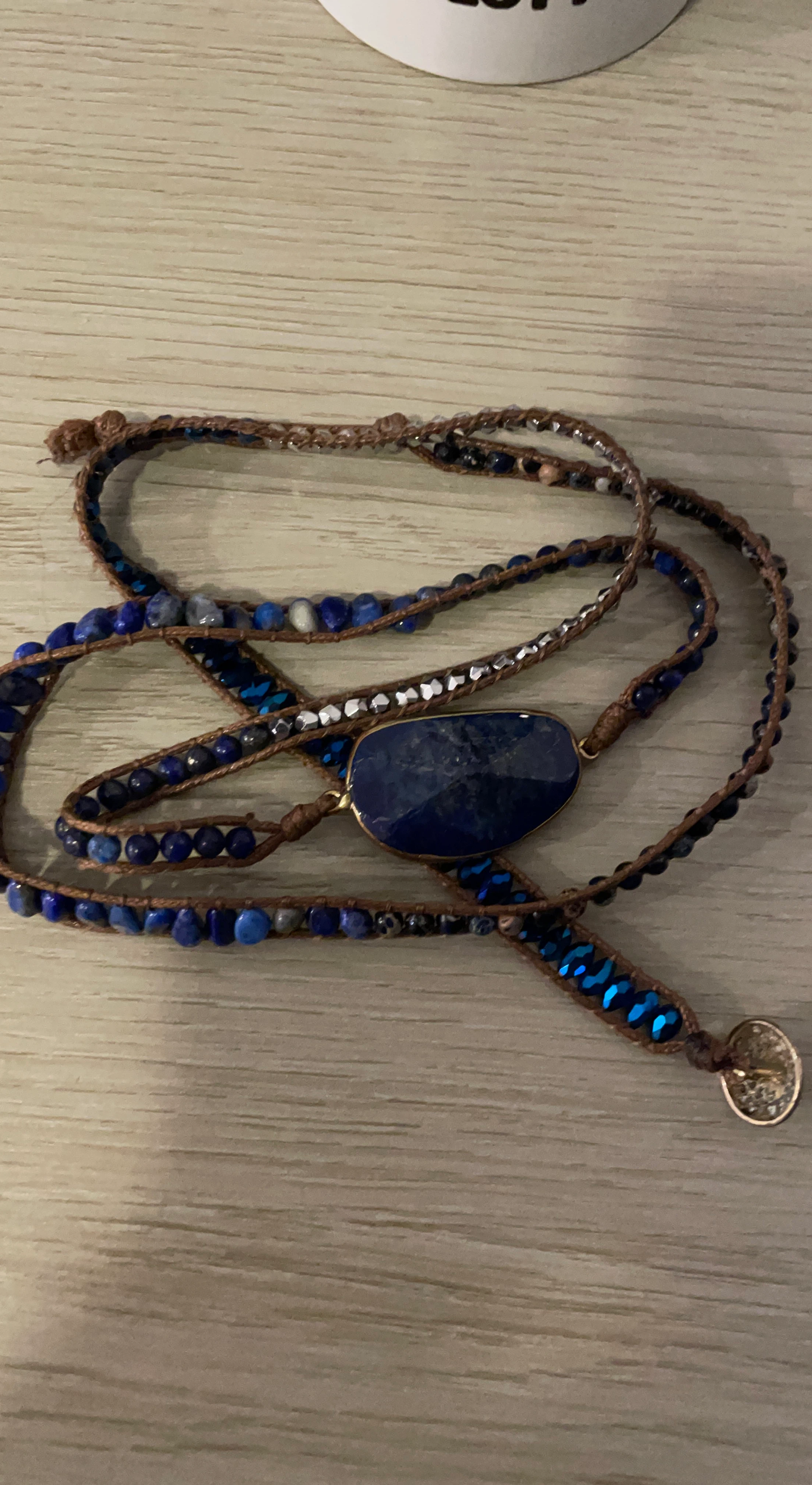 Blue Stone Wrap Bracelet