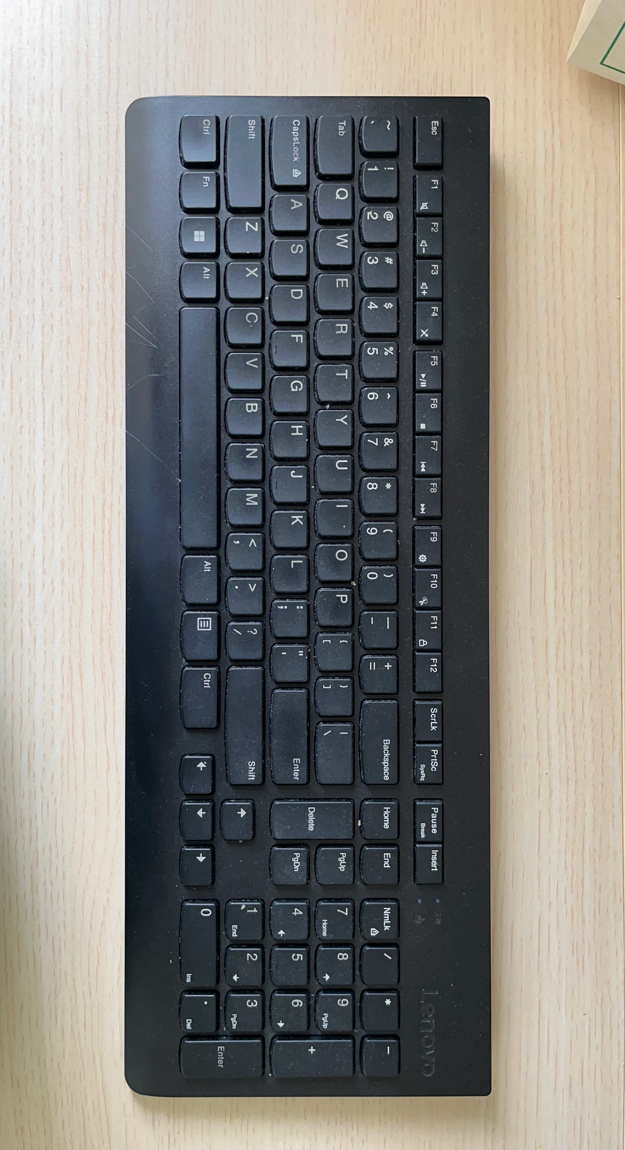 Lenovo Black Wireless Keyboard & Mouse