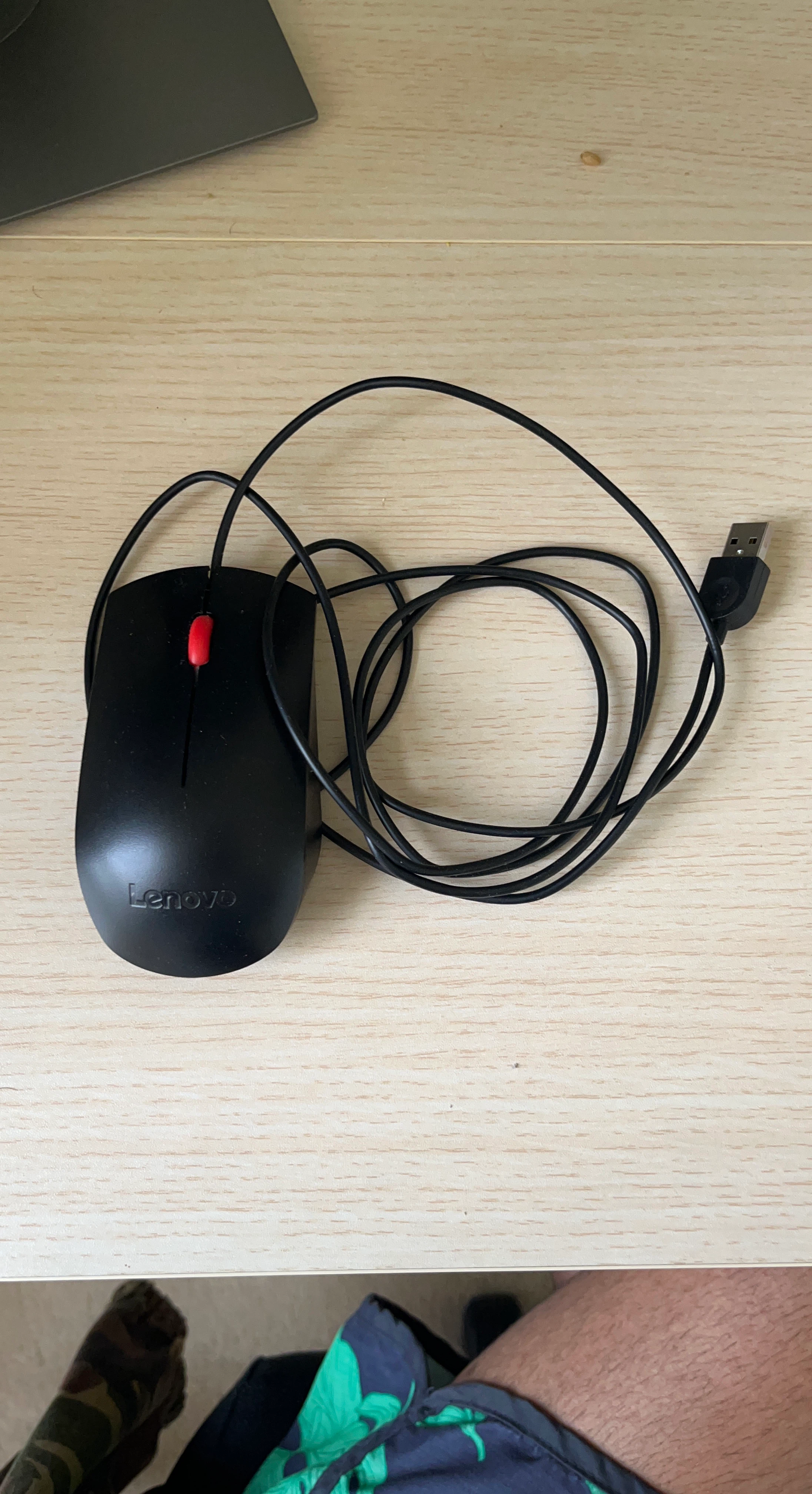 Lenovo Black USB Wired Computer Mouse