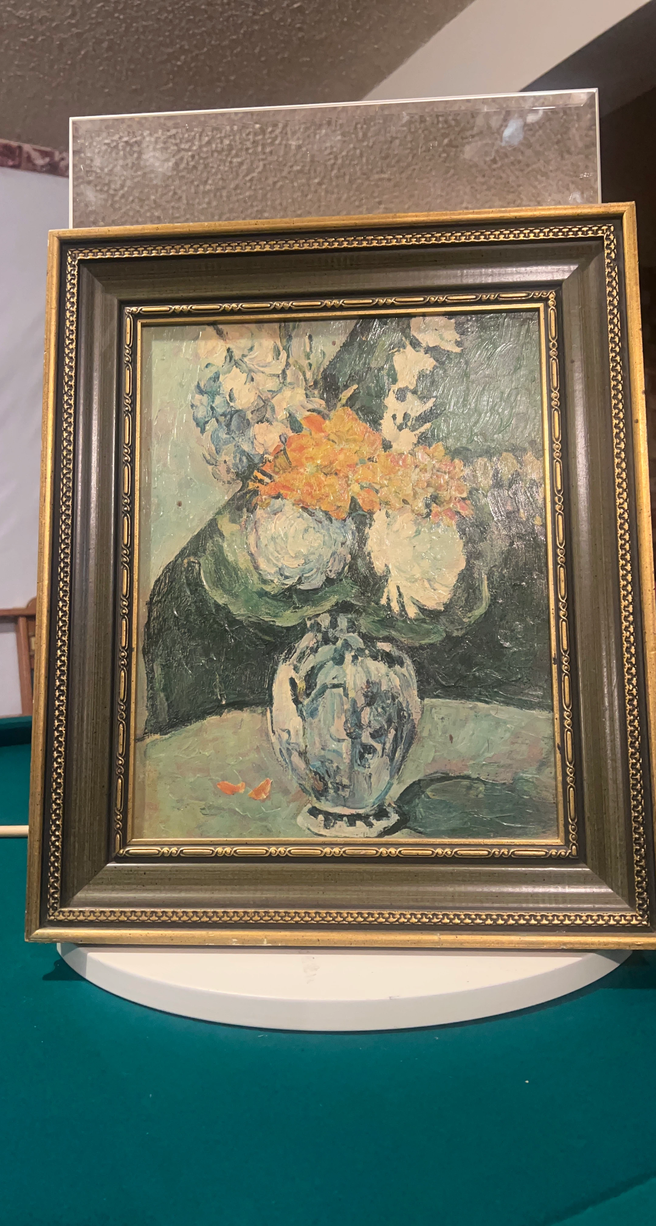 Framed Floral Still Life Painting