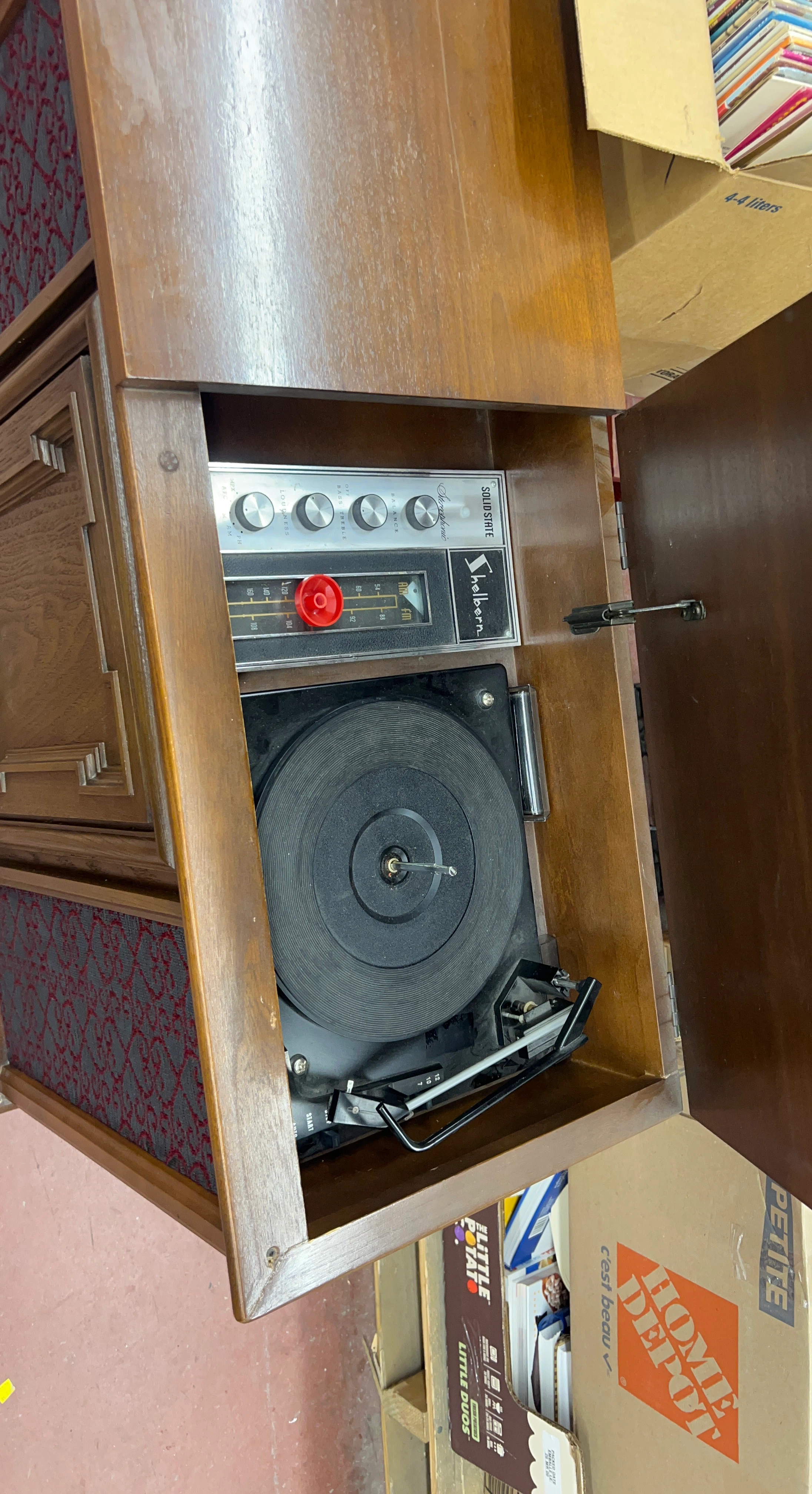 Shelbern Stereophonic Record Player with AM/FM Radio