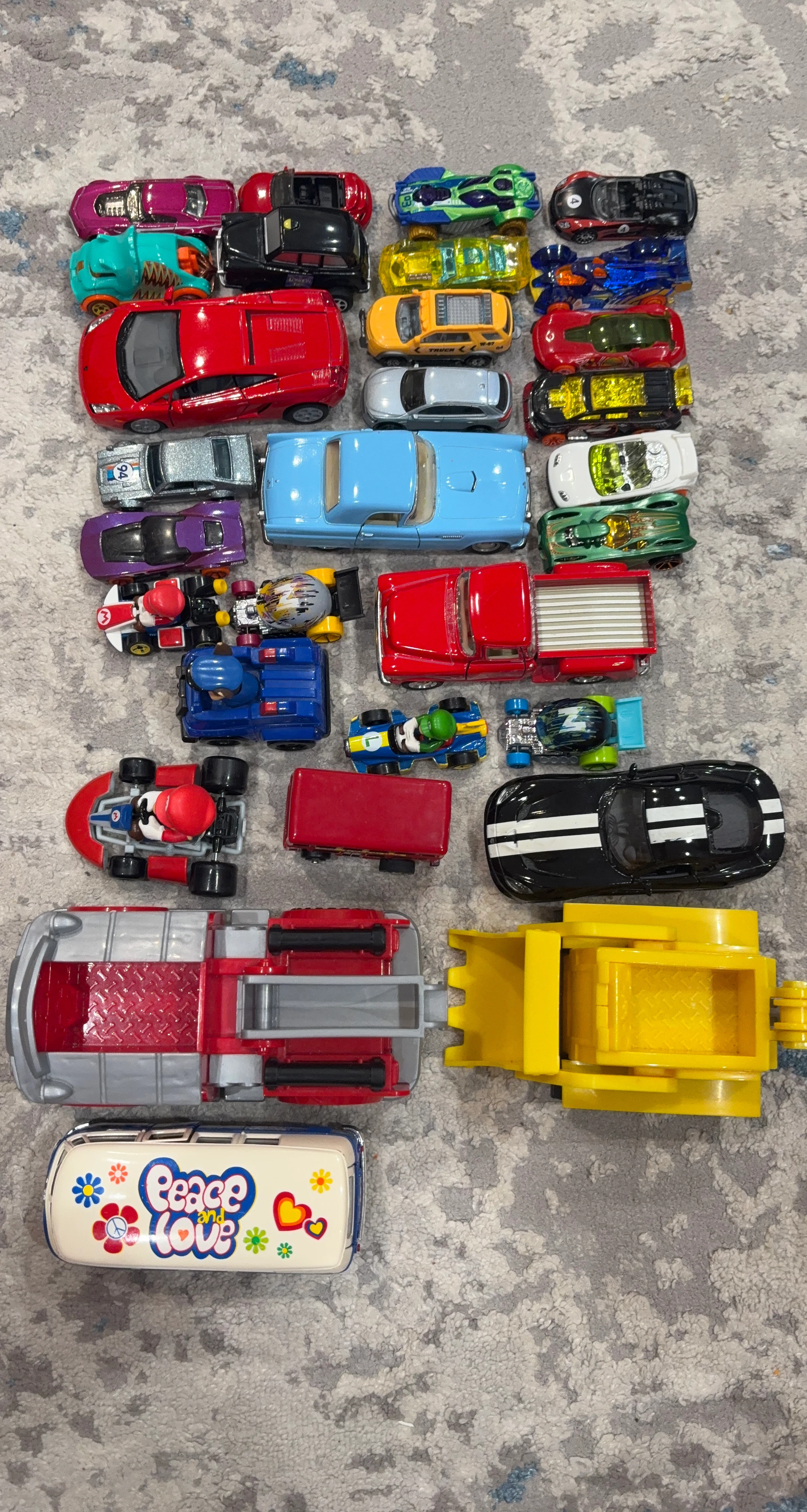 Assorted Toy Cars and Vehicles