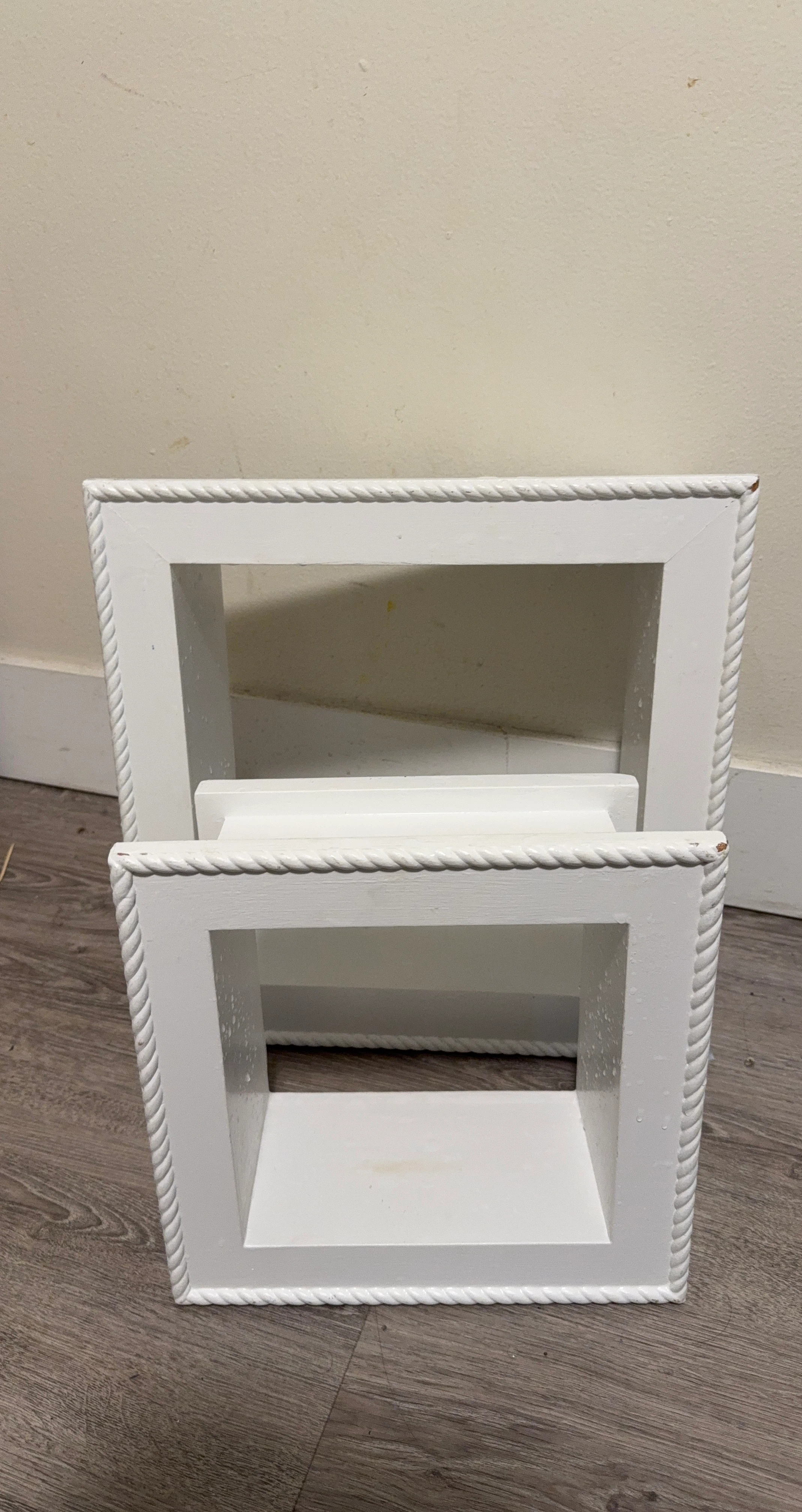 White Square Display Shelf