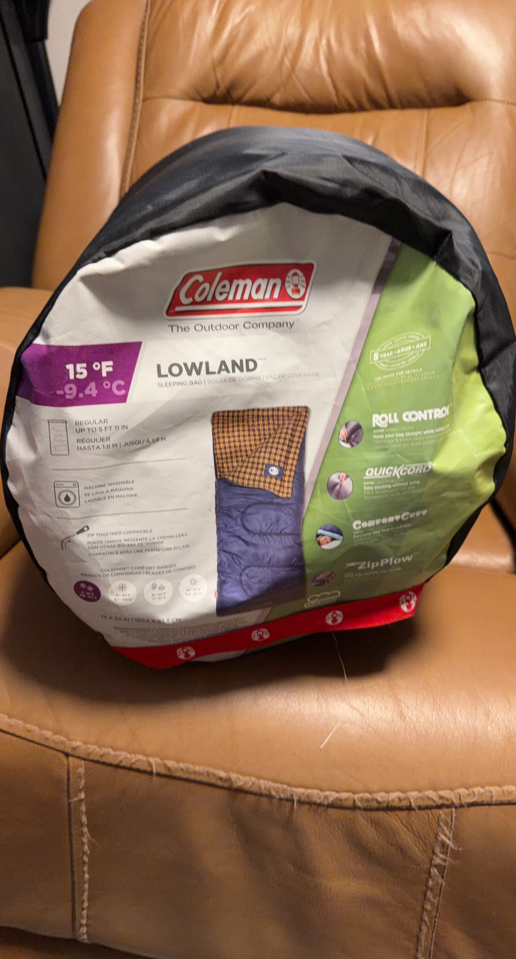 Coleman Lowland Sleeping Bag - 15°F
