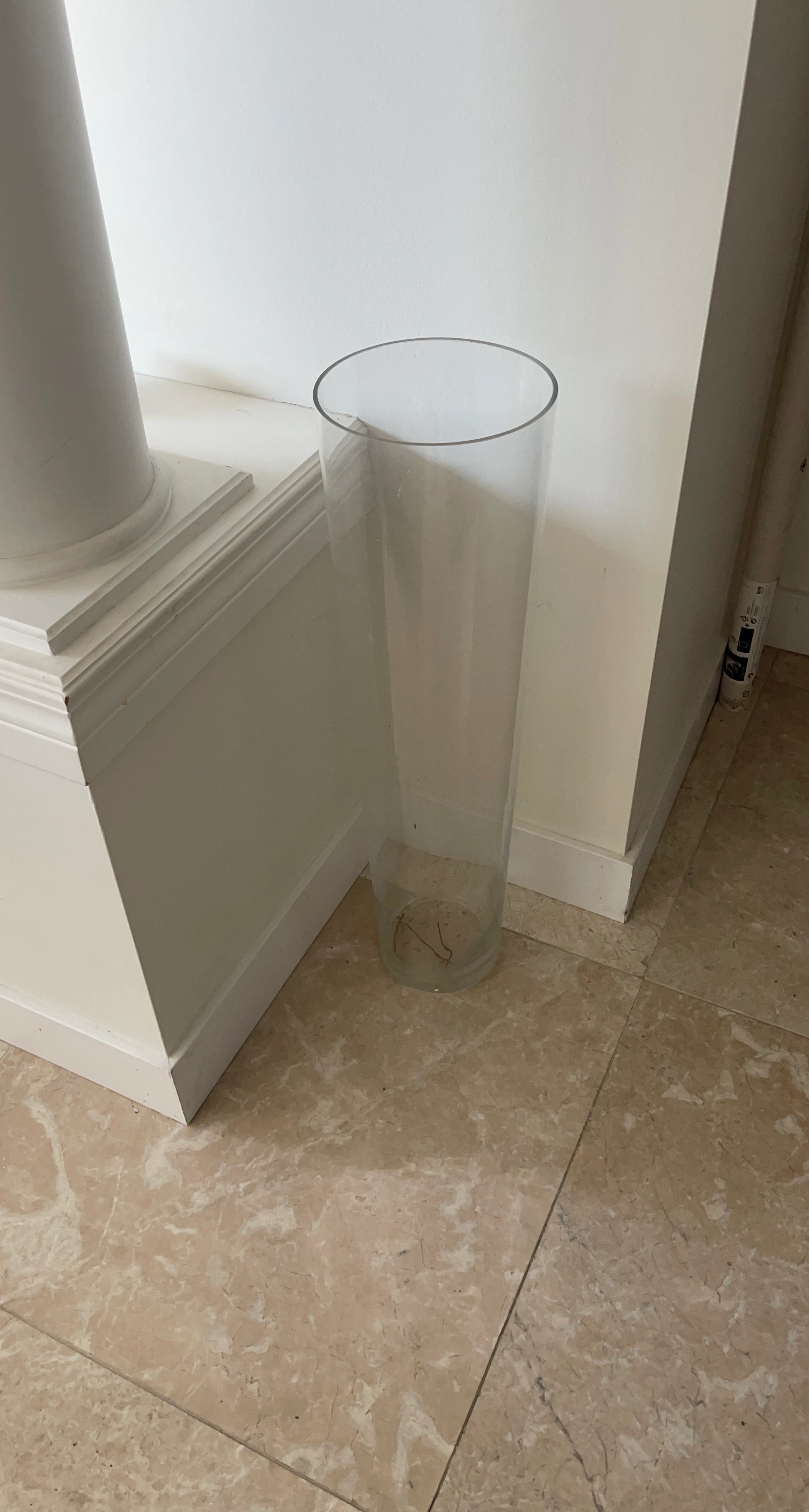 Clear Glass Cylinder Vase