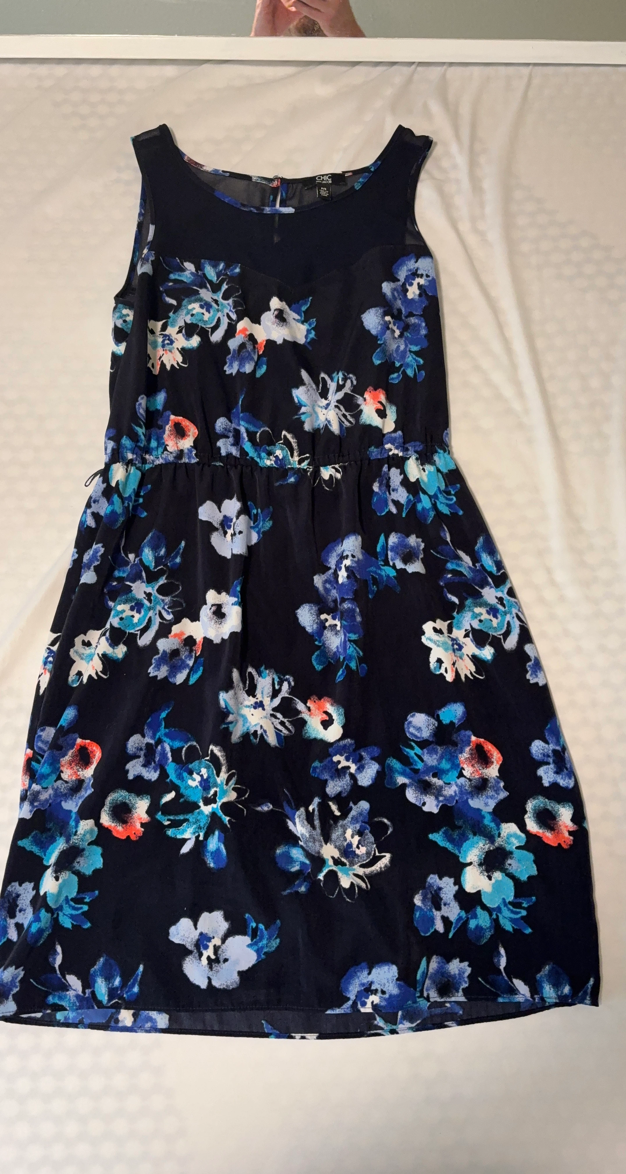 CHIC by Jacob Floral Print Sleeveless Dress