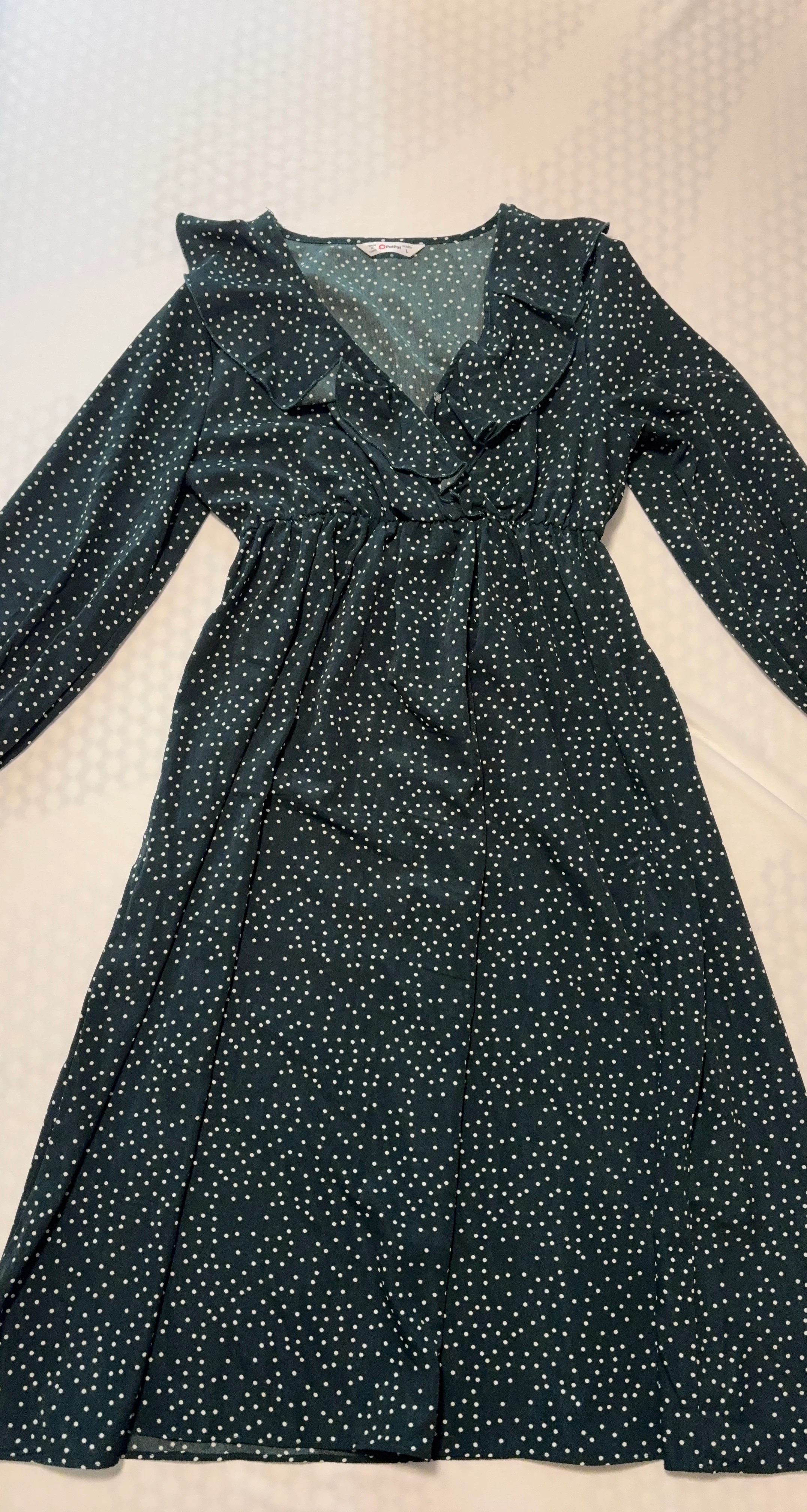 PatPat Women's Polka Dot Dress - Size L