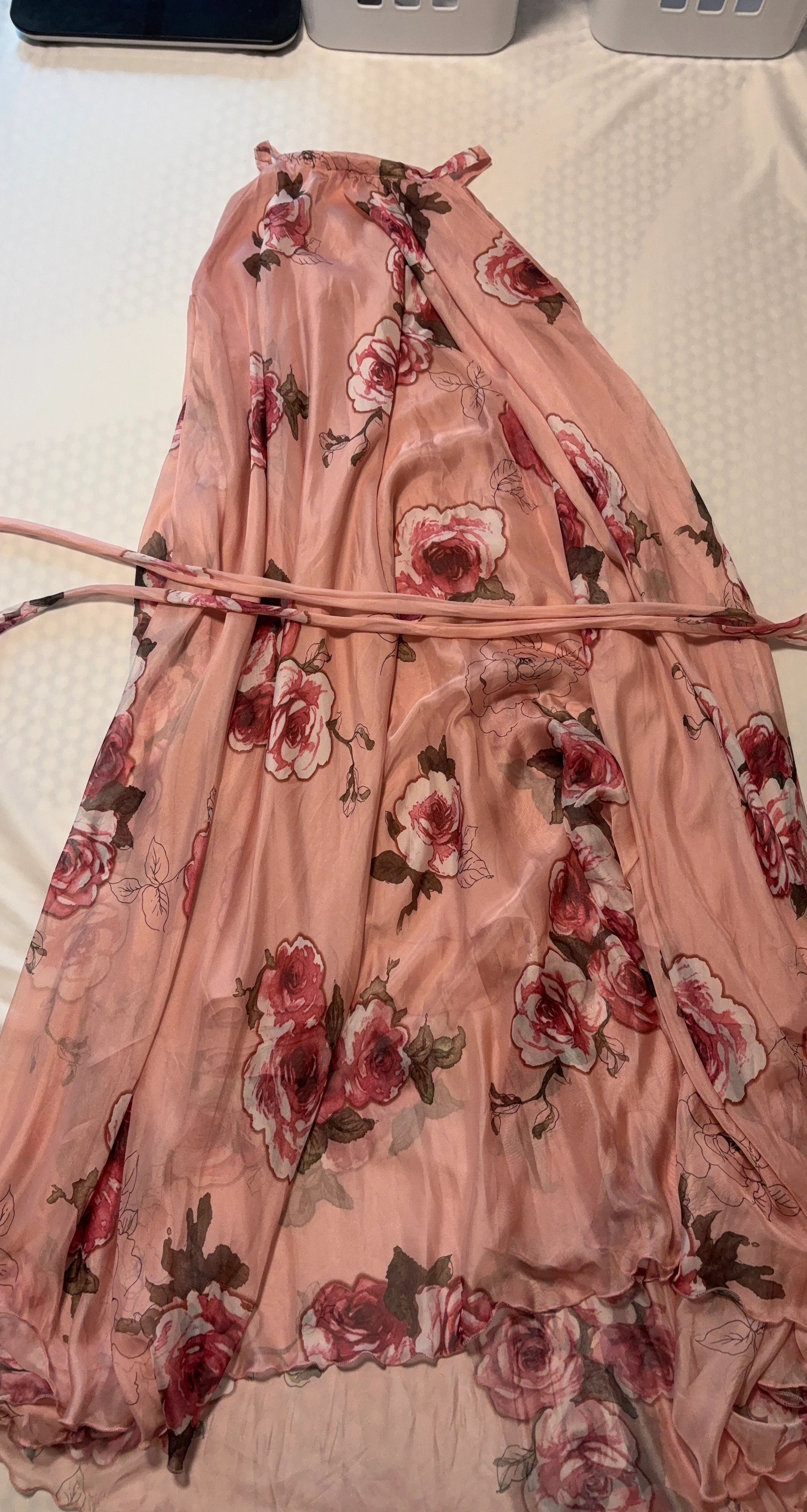 Pink Floral Maxi Dress