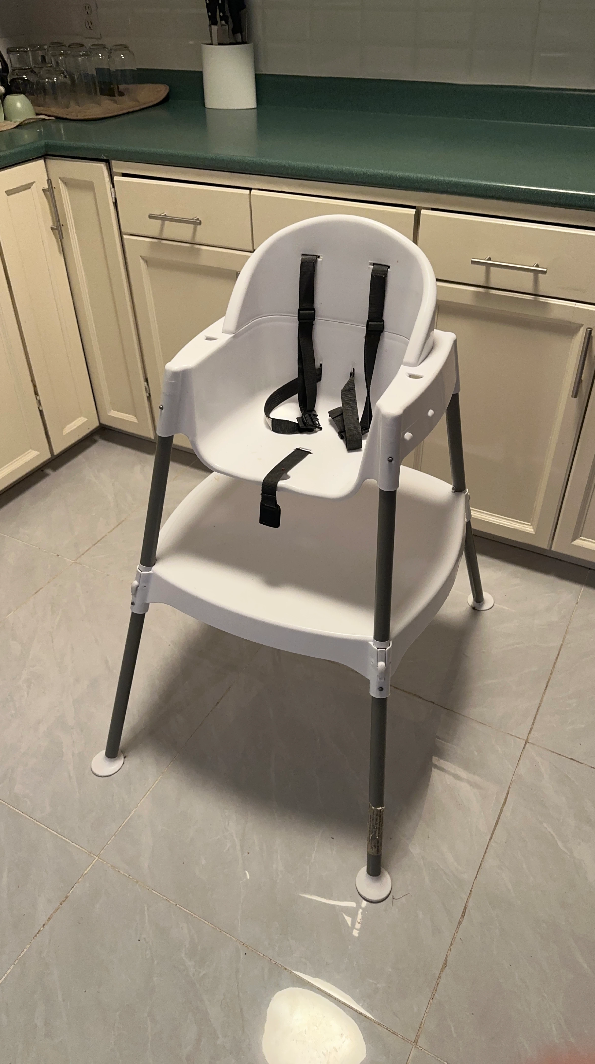 White Plastic High Chair