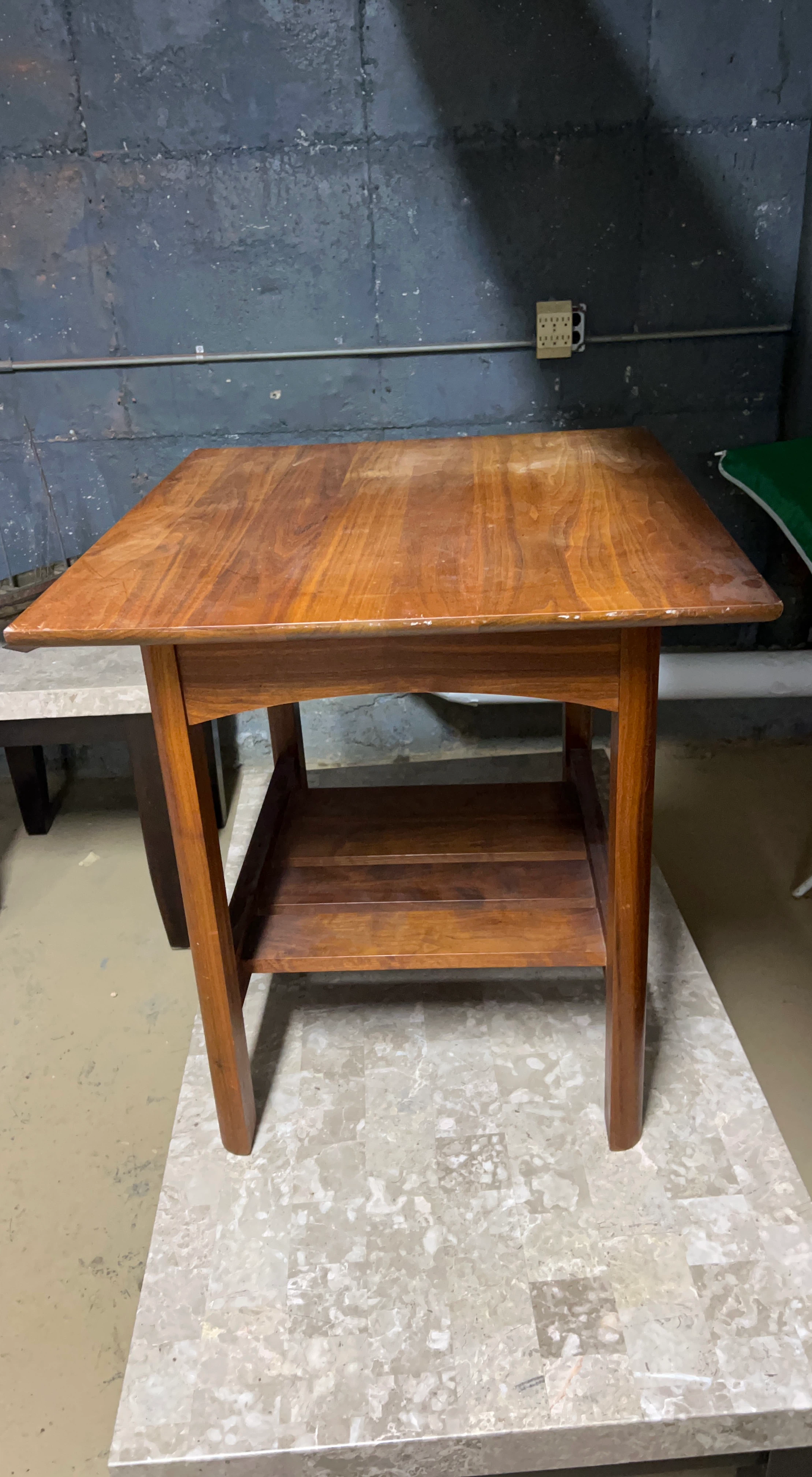 Wooden End Table with Shelf