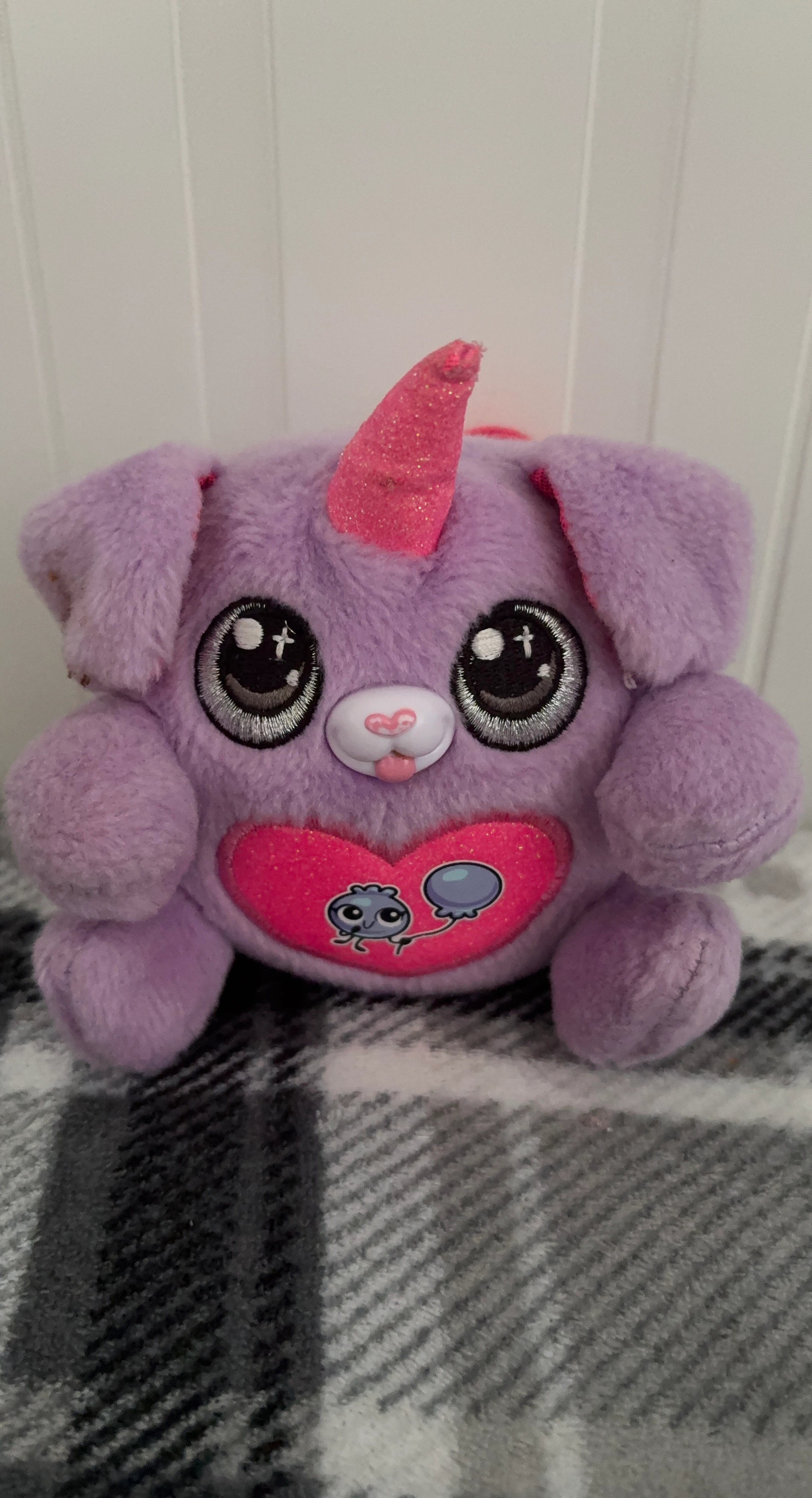 Plush Purple Unicorn Dog Toy