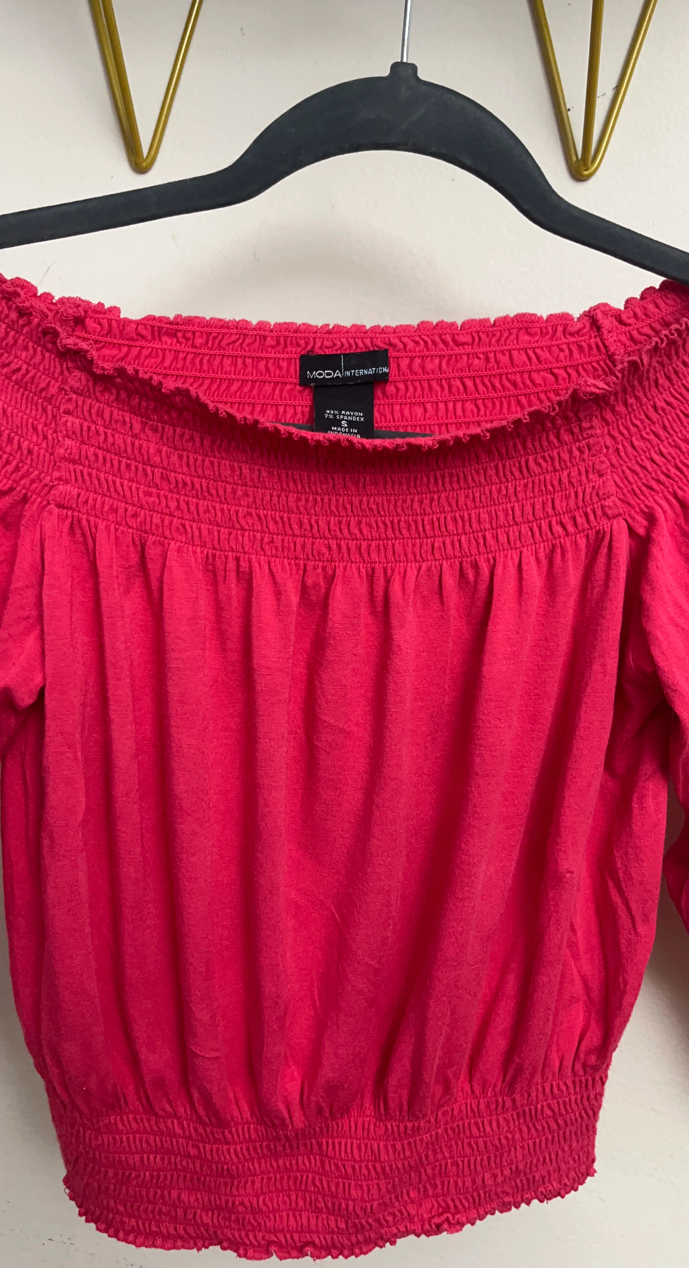 Moda International Off-the-Shoulder Top - Pink Size S