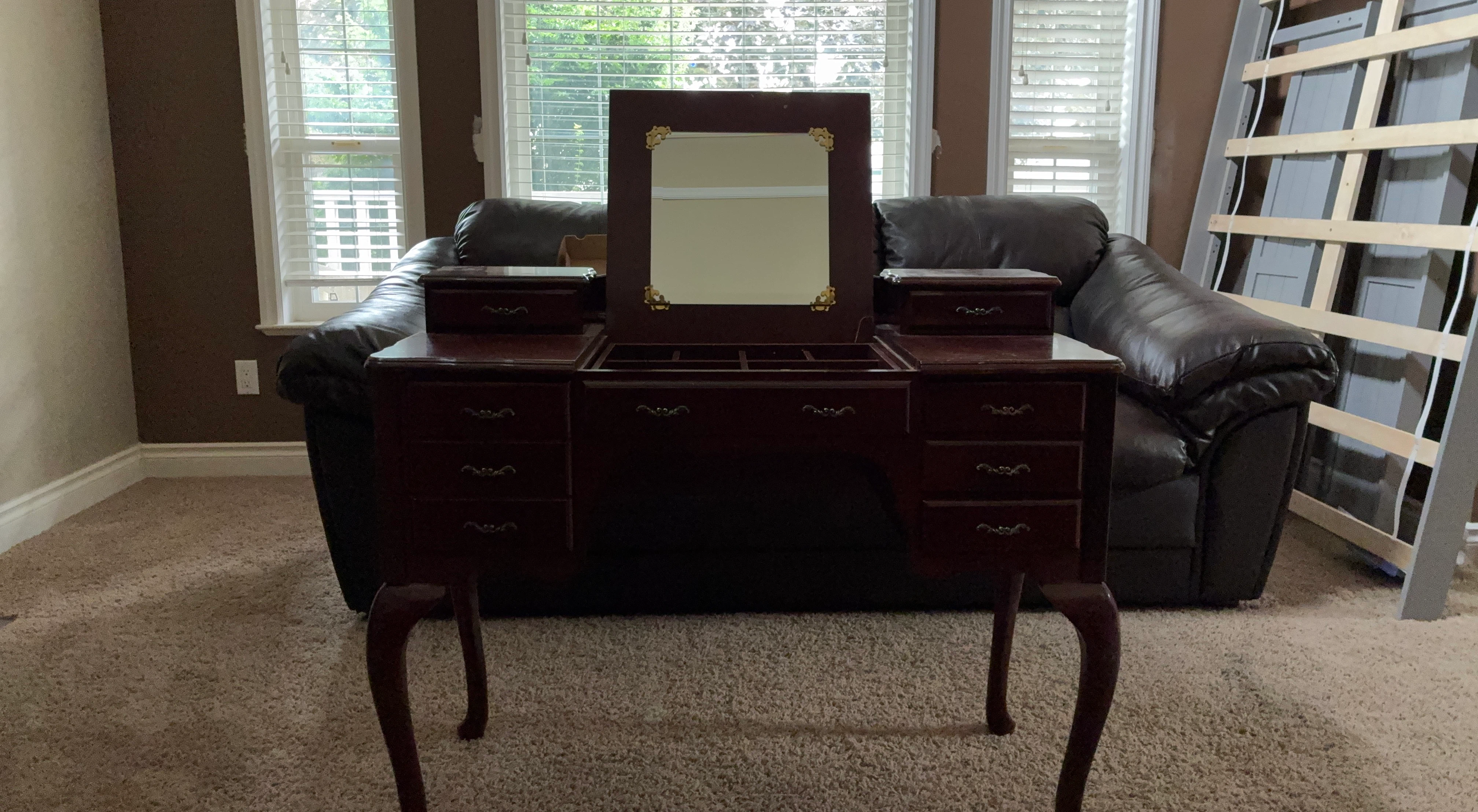 Vintage Jewellery Vanity Table with Mirror