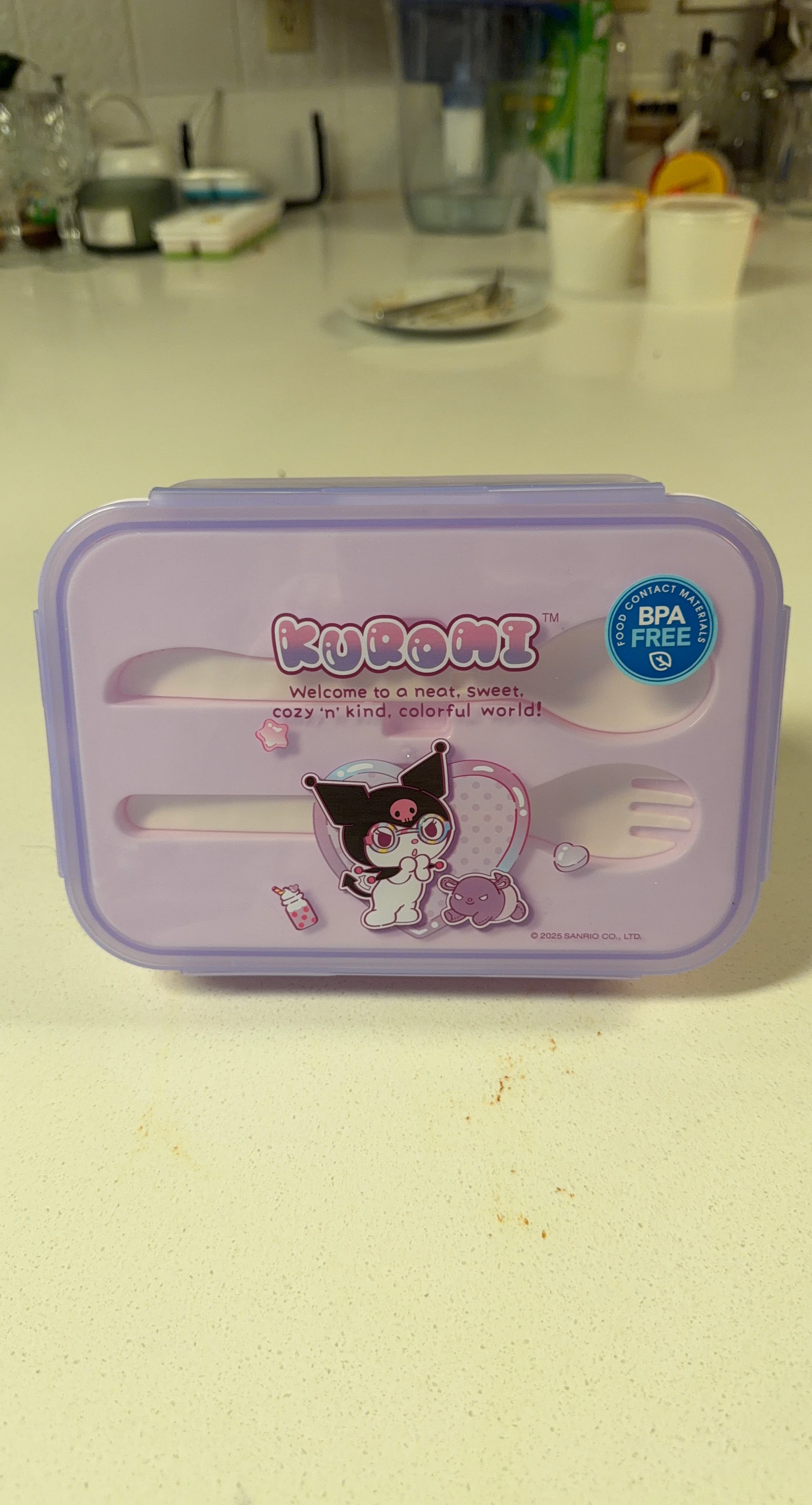 Kuromi Bento Box with Utensils