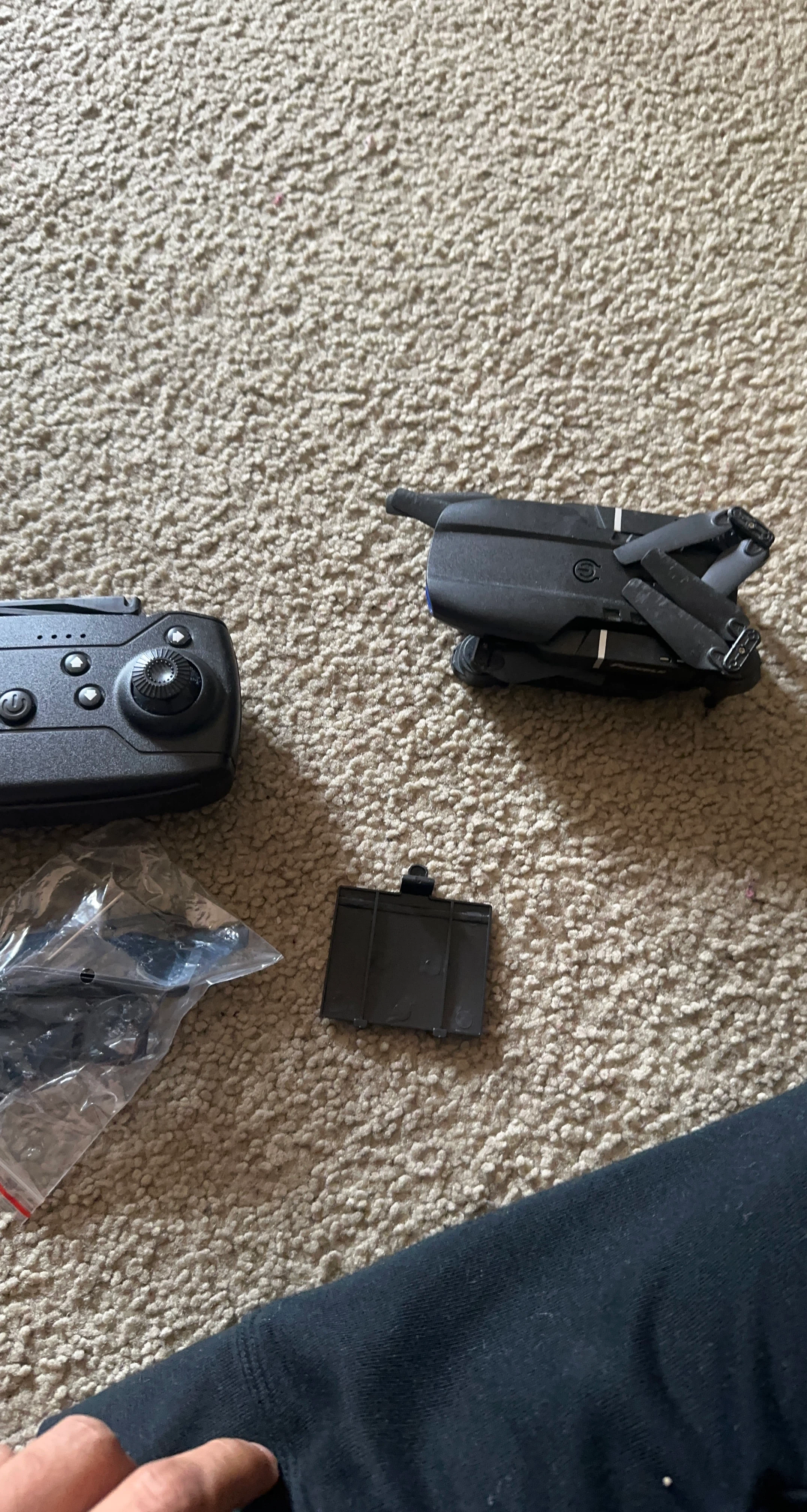 Black Foldable Drone with Remote