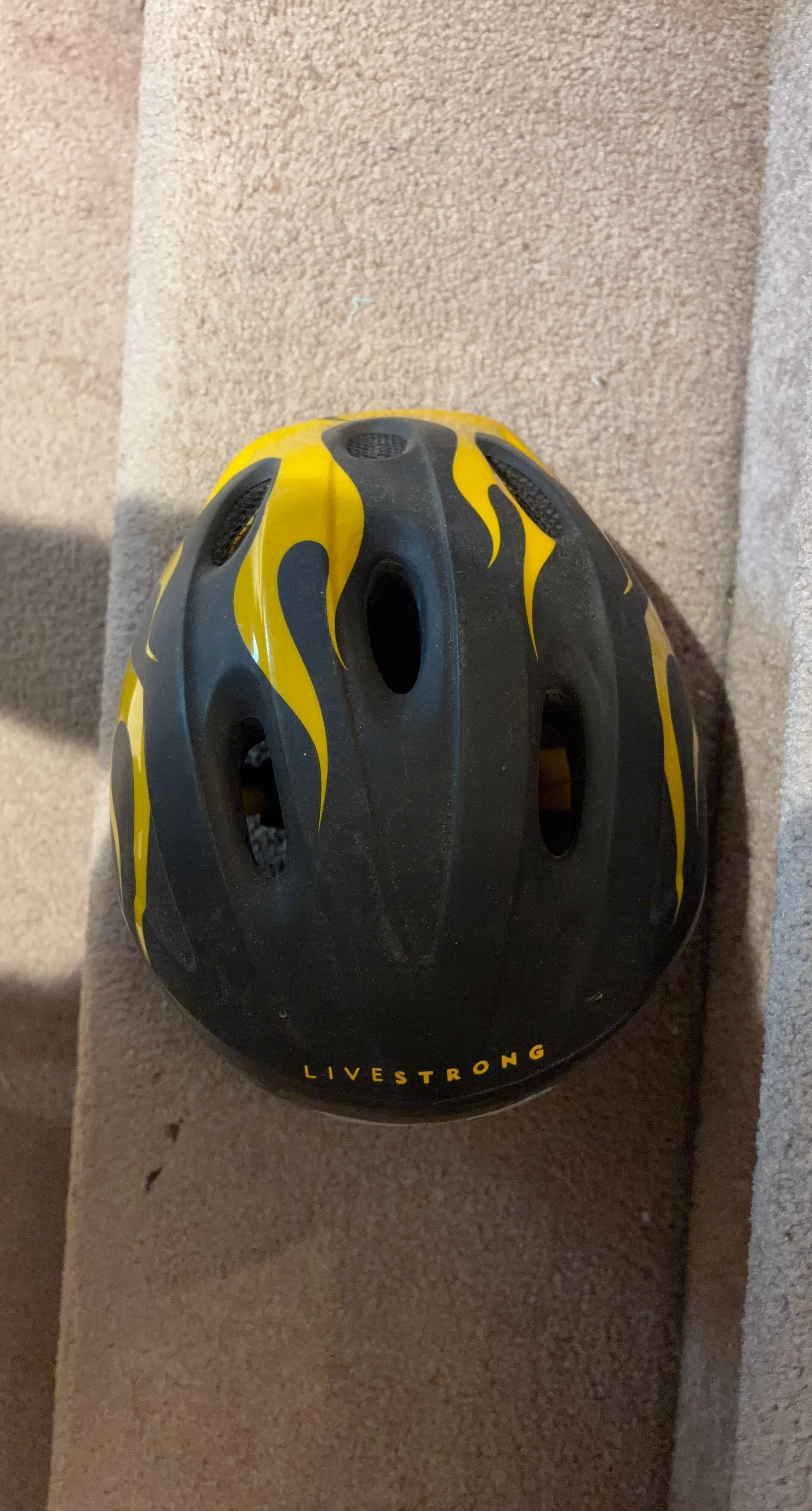 LIVESTRONG Bike Helmet with Flame Design