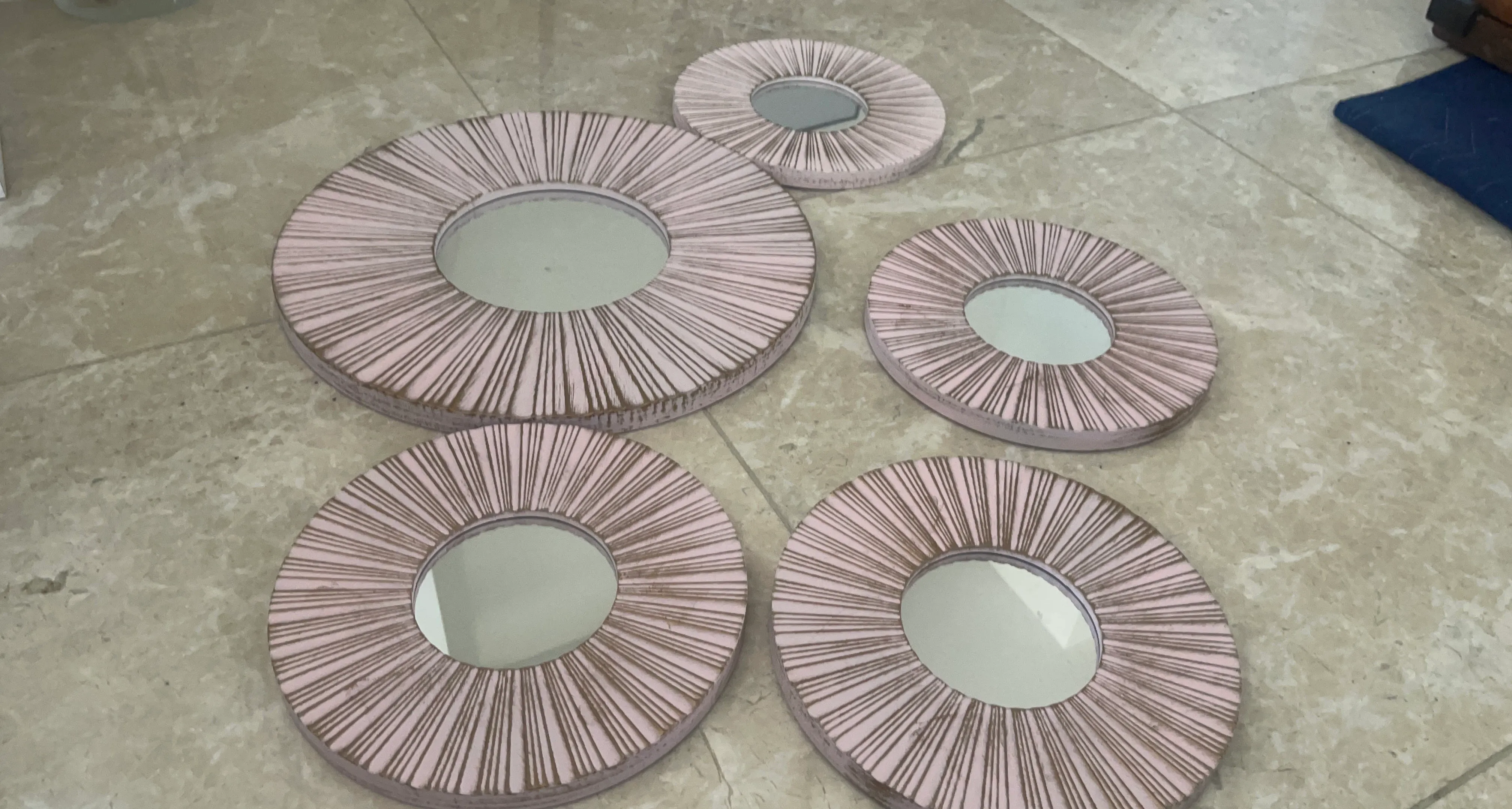 Set of 5 Round Decorative Mirrors