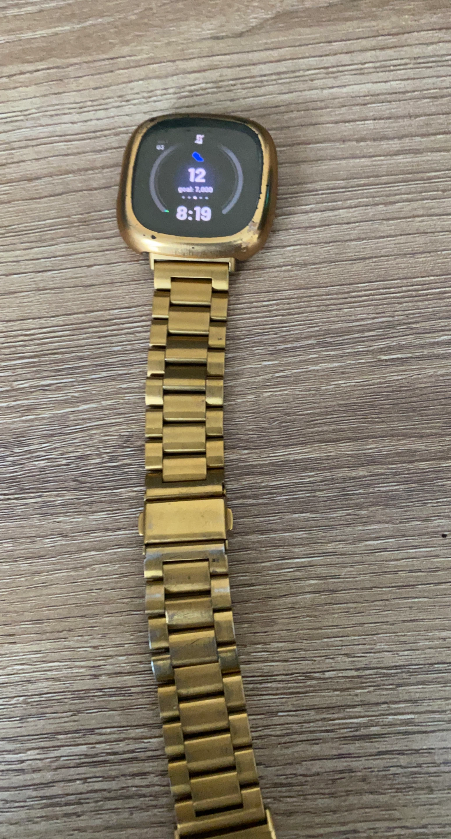 Gold Fitbit Smartwatch