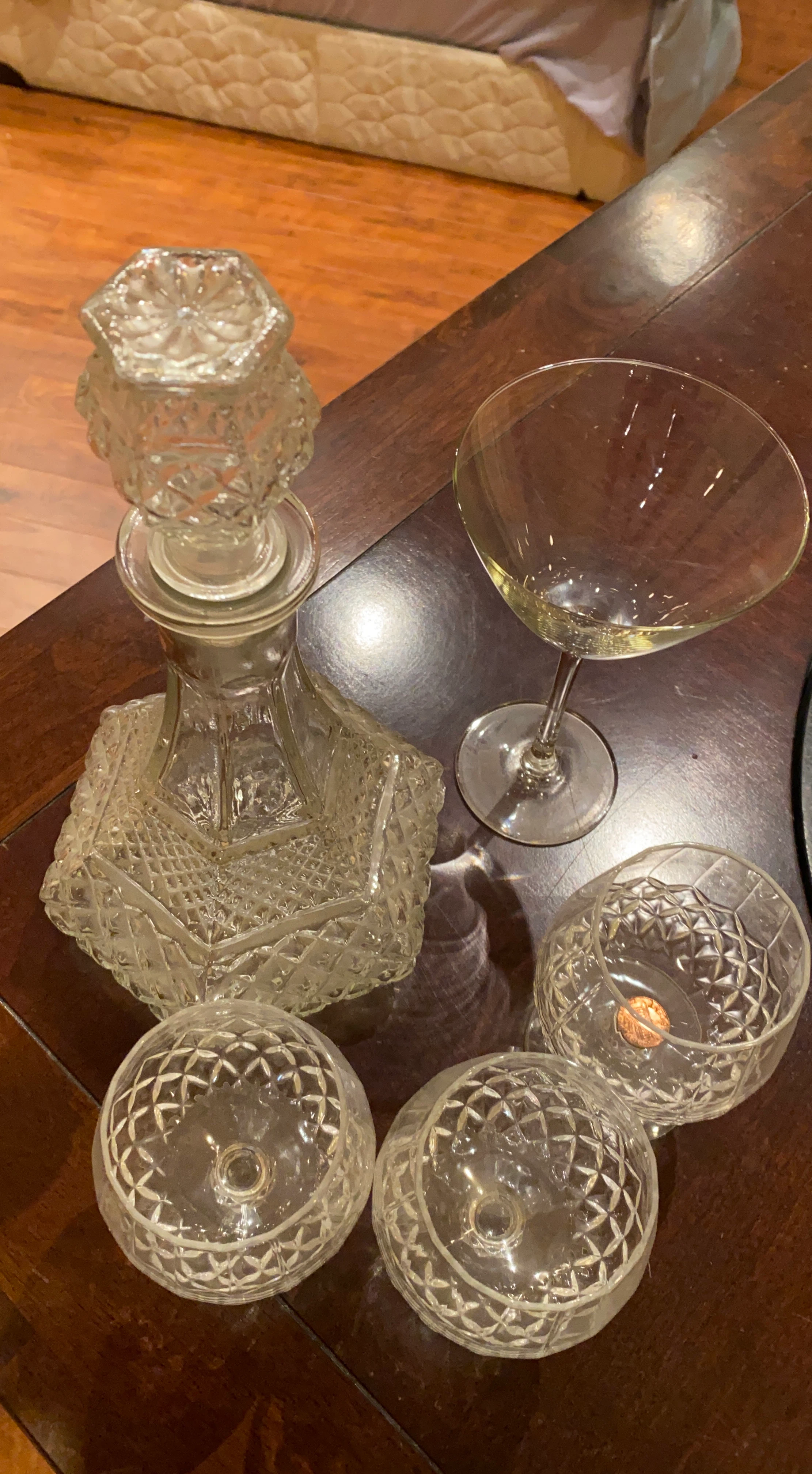 Crystal Decanter Set with Glasses