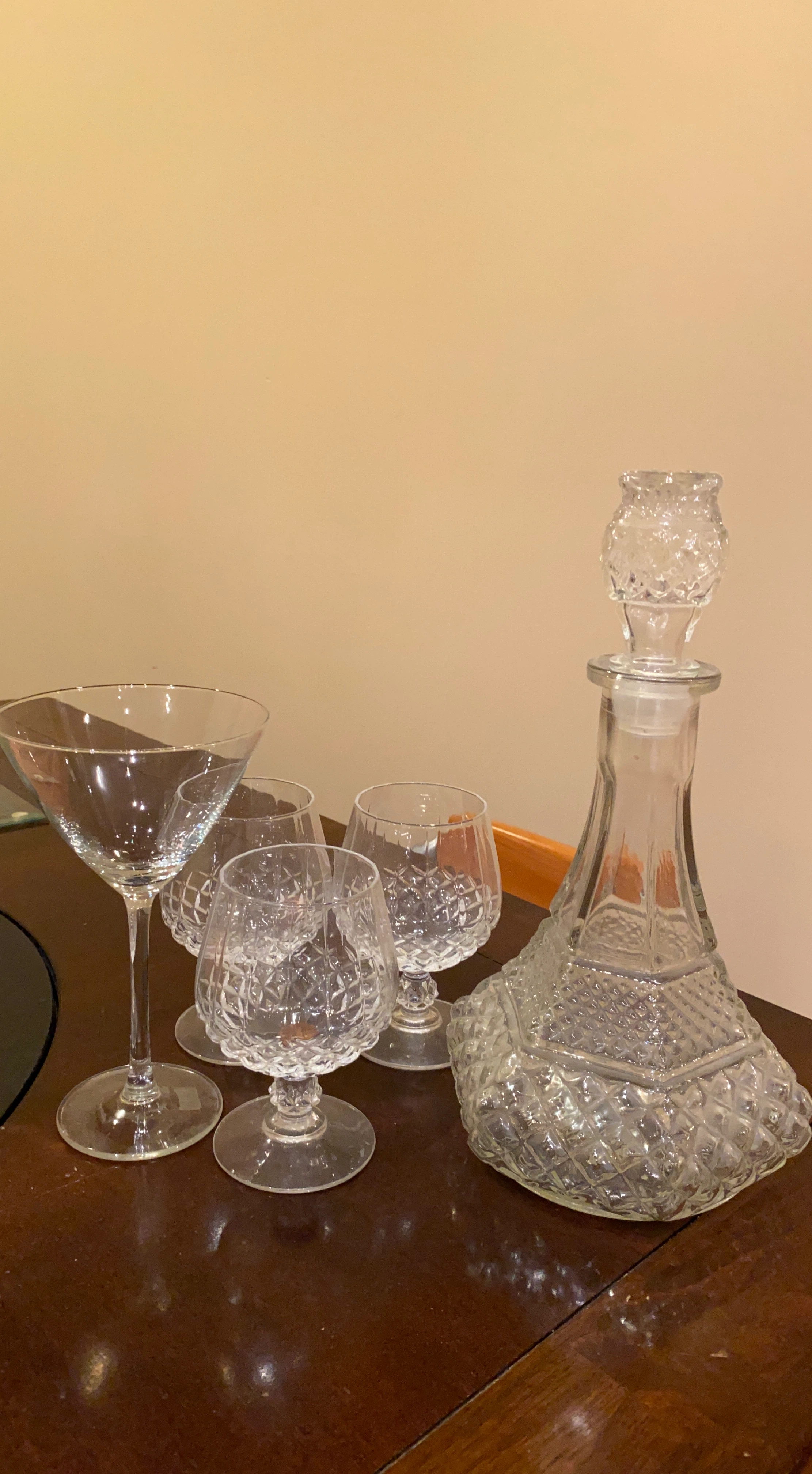 Crystal Decanter and Glasses Set