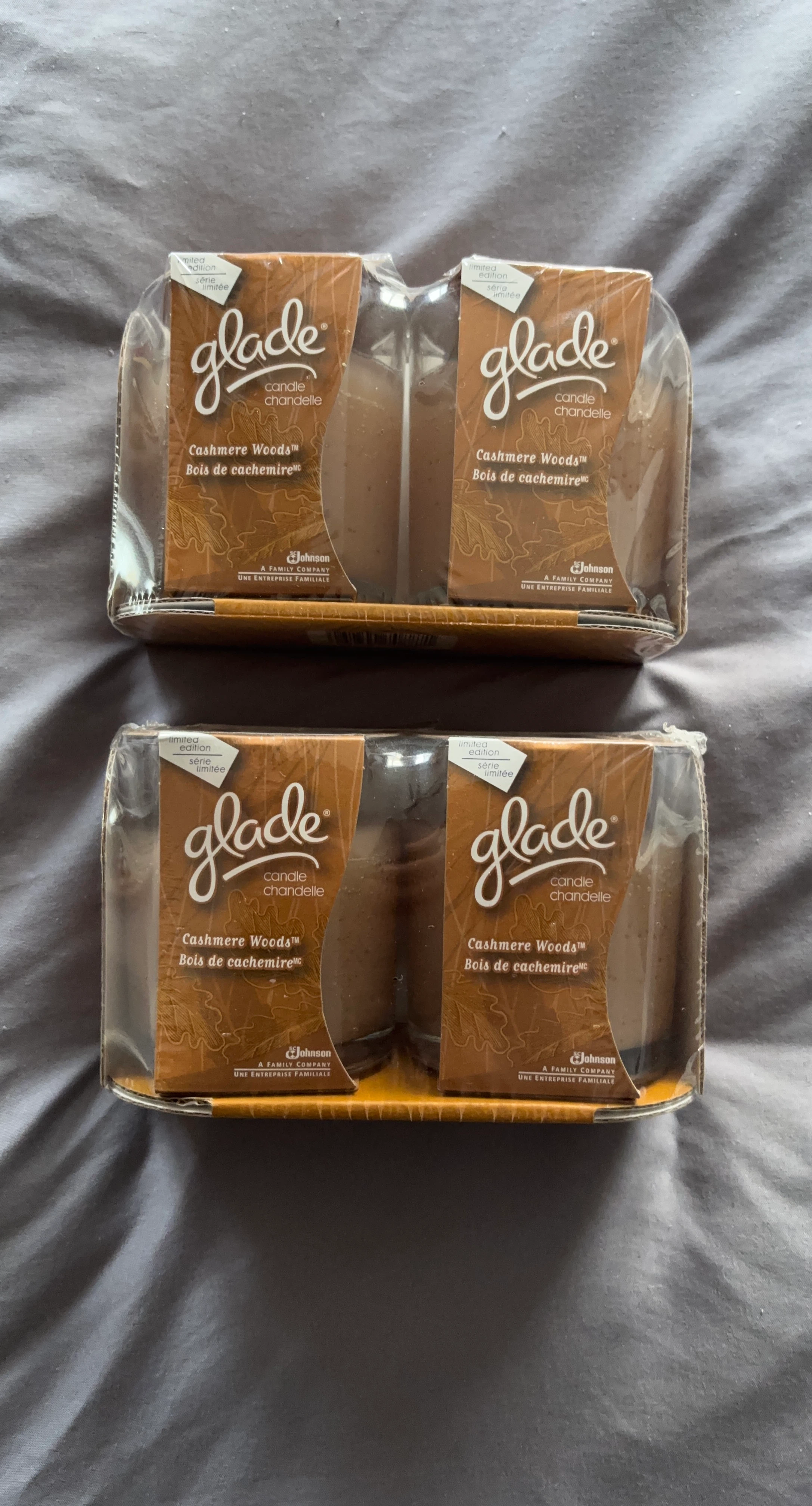 Glade Cashmere Woods Candle 4-Pack