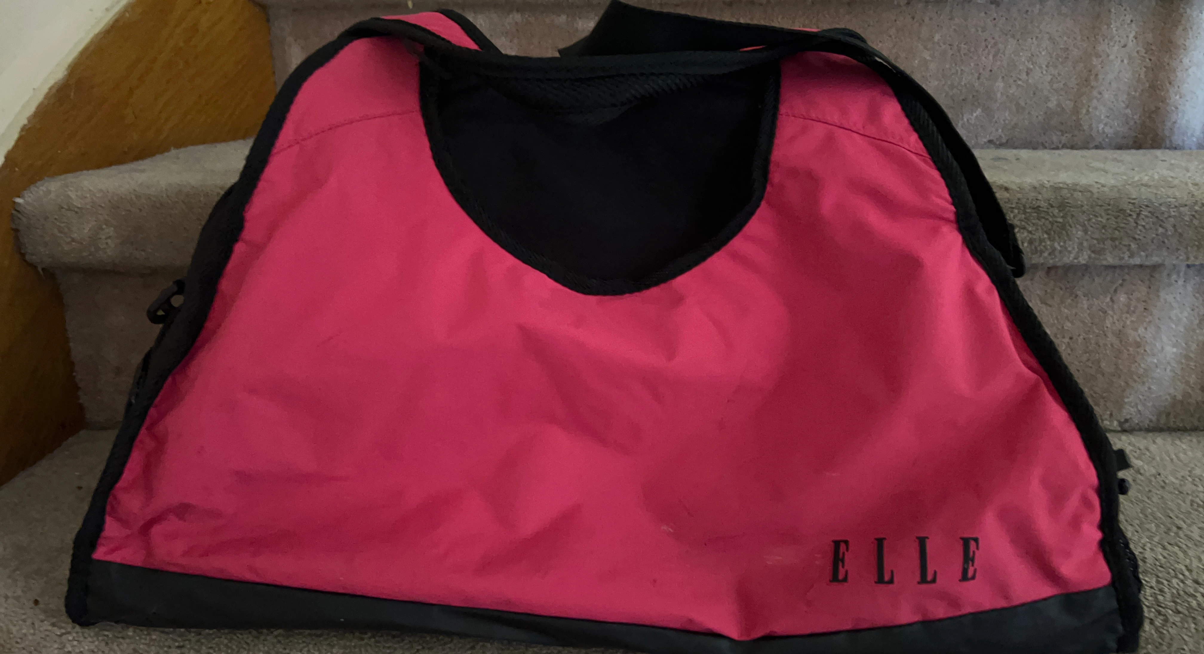 Elle Pink and Black Duffel Bag