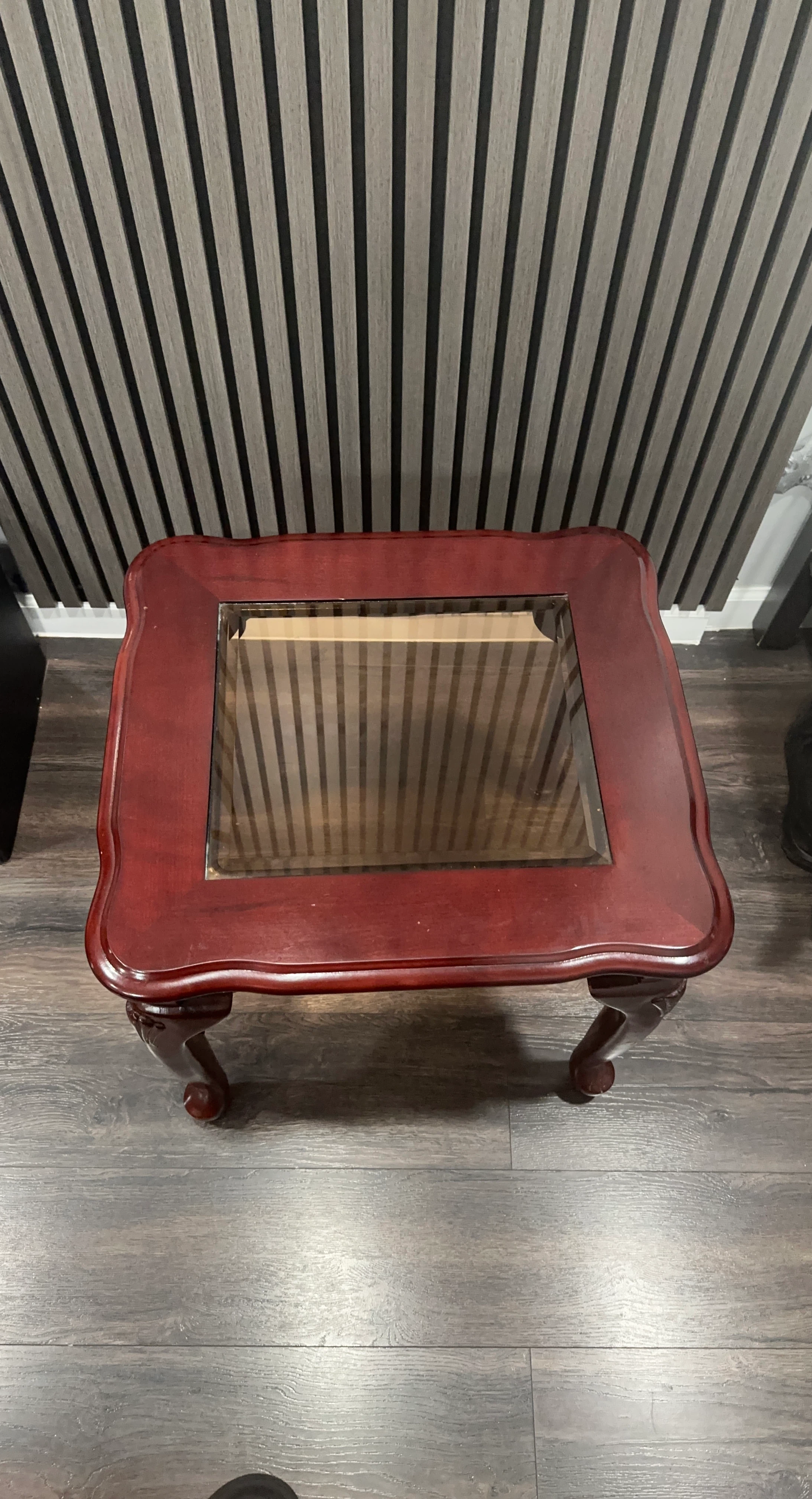 Wood and Glass Accent Table