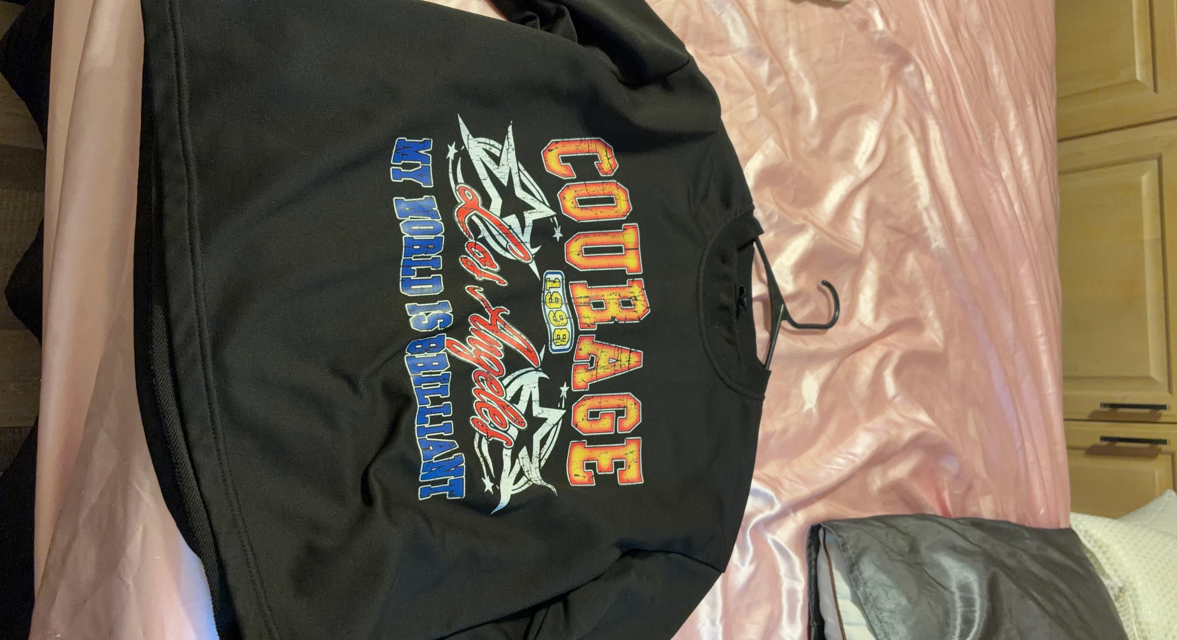 Black "Courage Los Angeles" Graphic Sweatshirt
