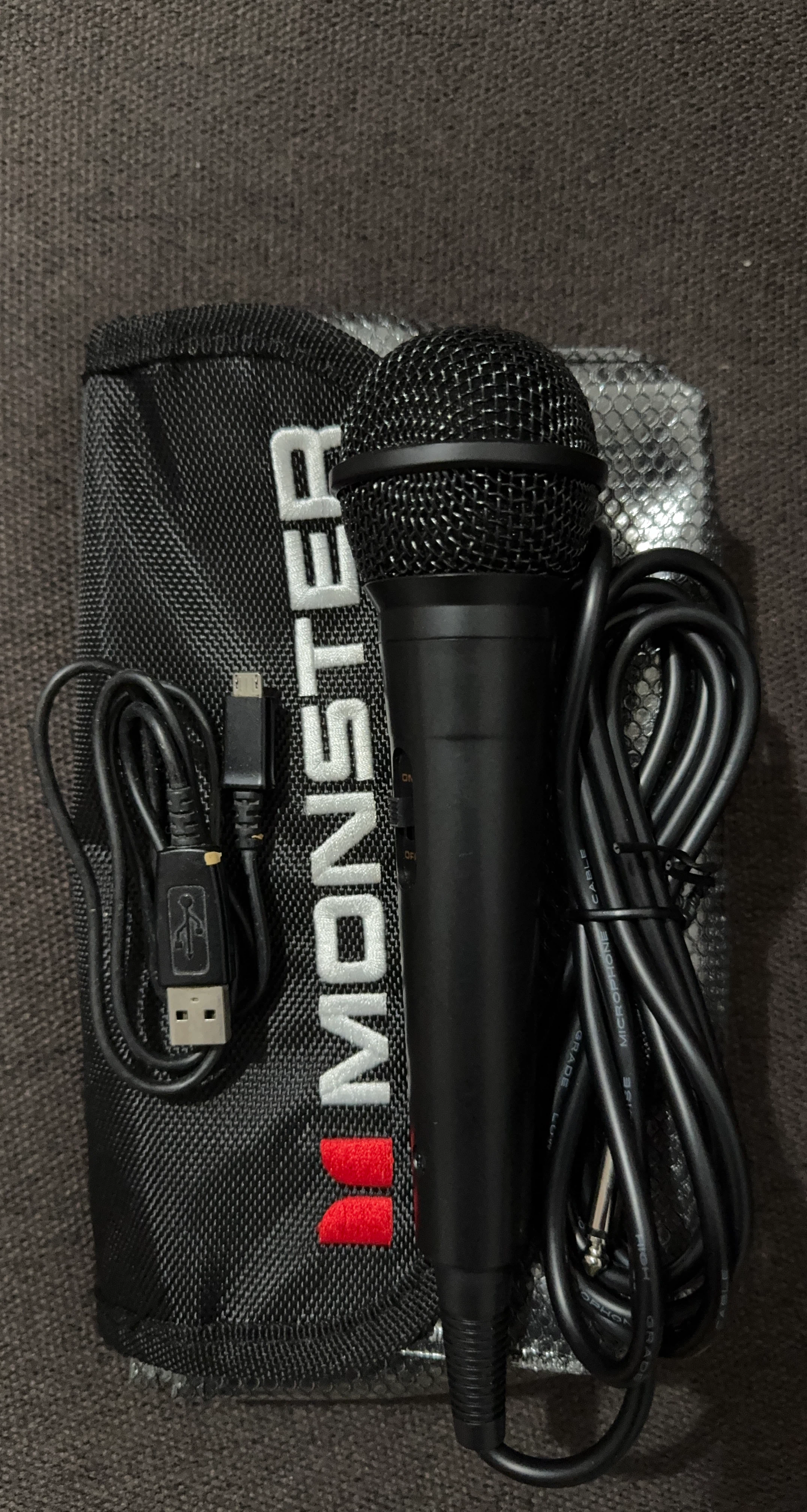 Monster Microphone with Carrying Case and Cables