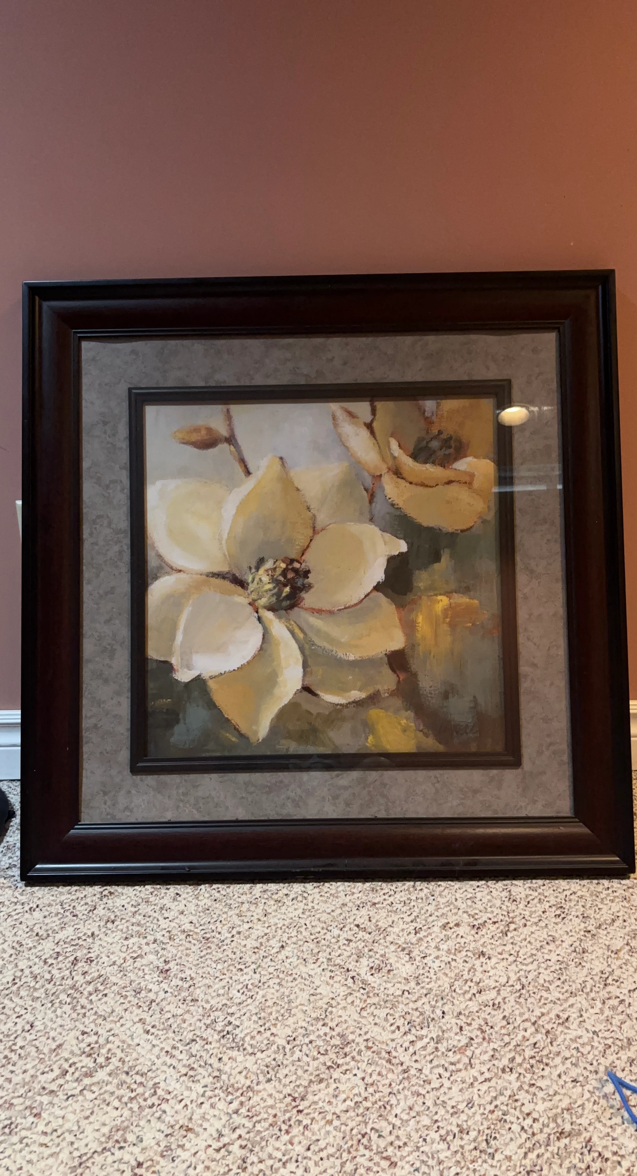 Framed Floral Painting