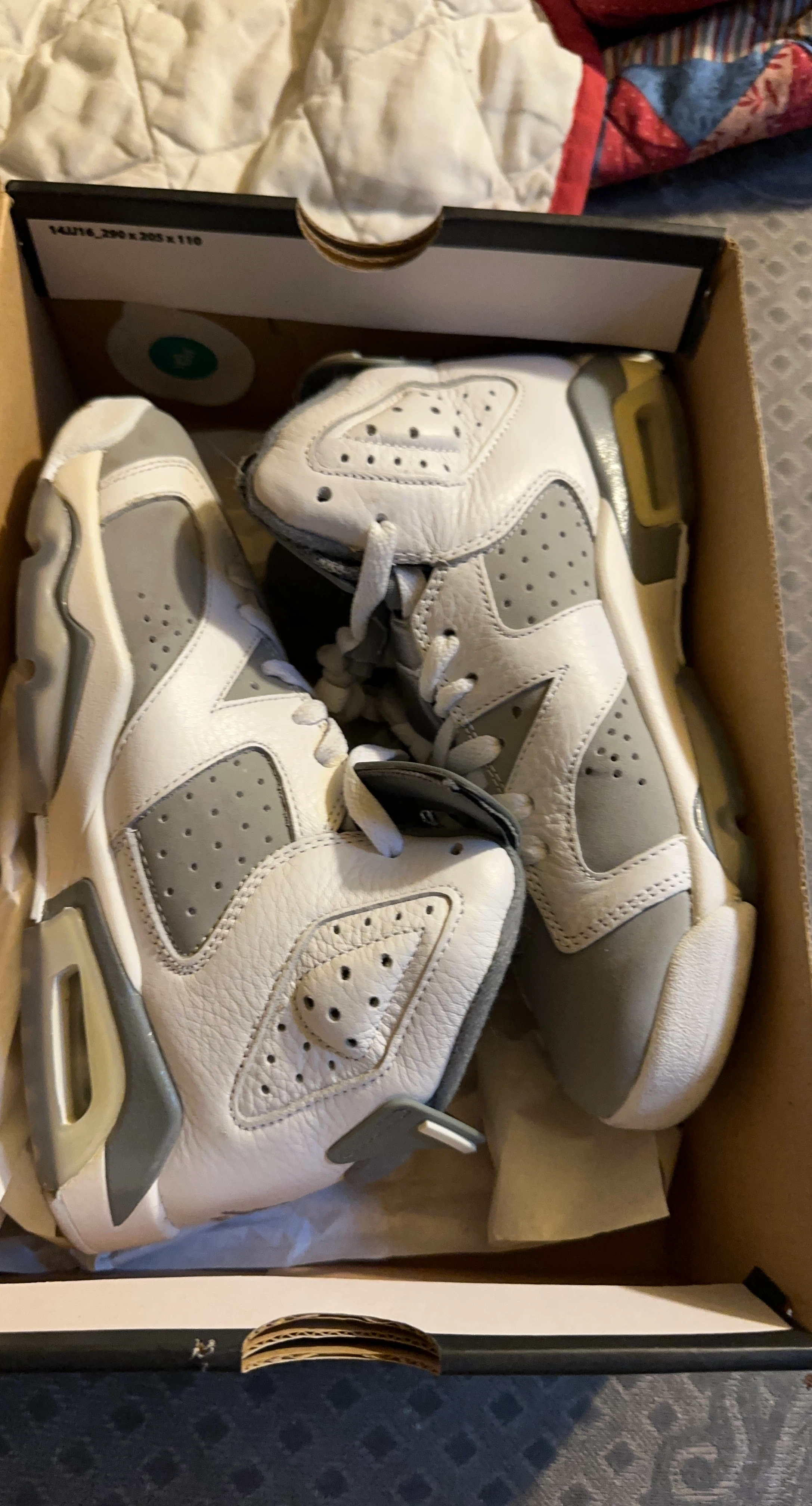 Air Jordan 6 Retro (GS) - White/Cool Grey