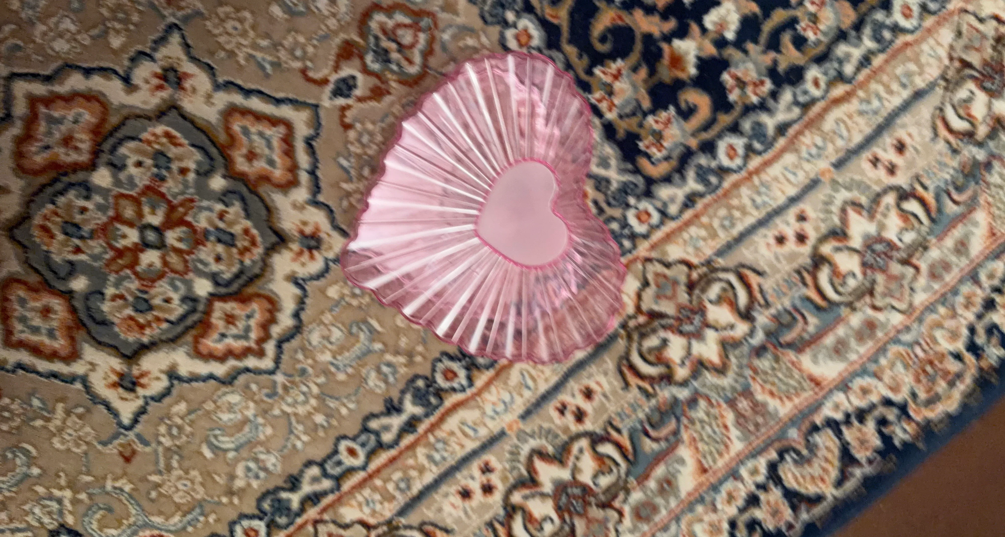 Pink Heart Shaped Decorative Bowl
