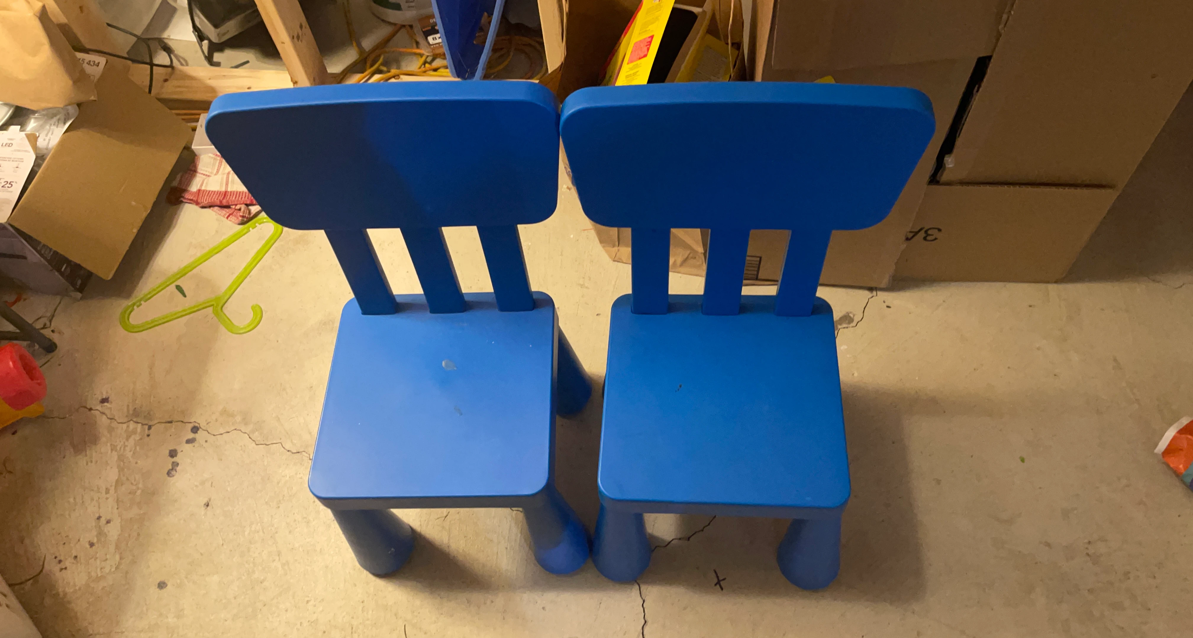 2 Blue Children's Chairs