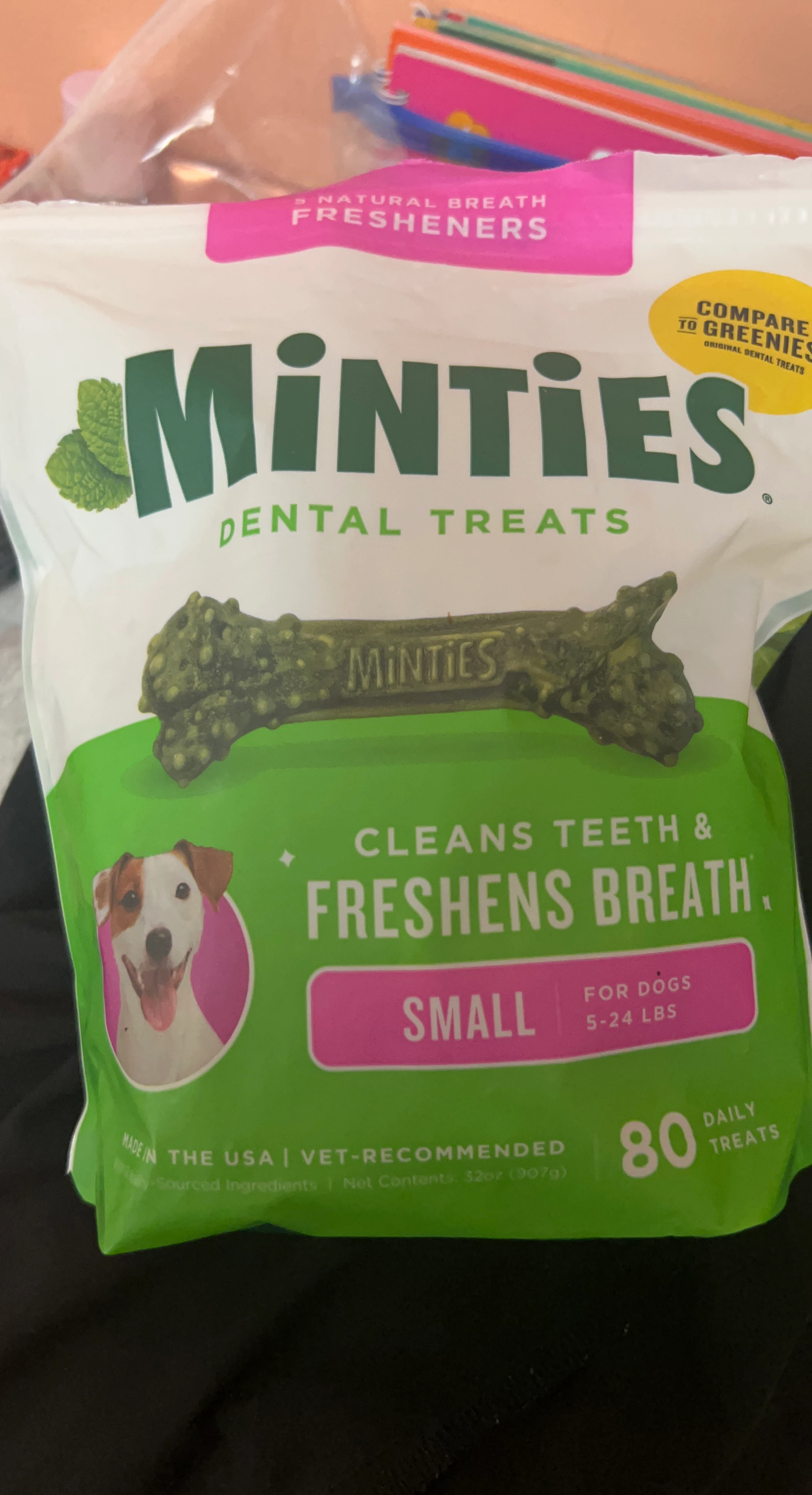 Minties Dental Treats Small for Dogs 80 Count