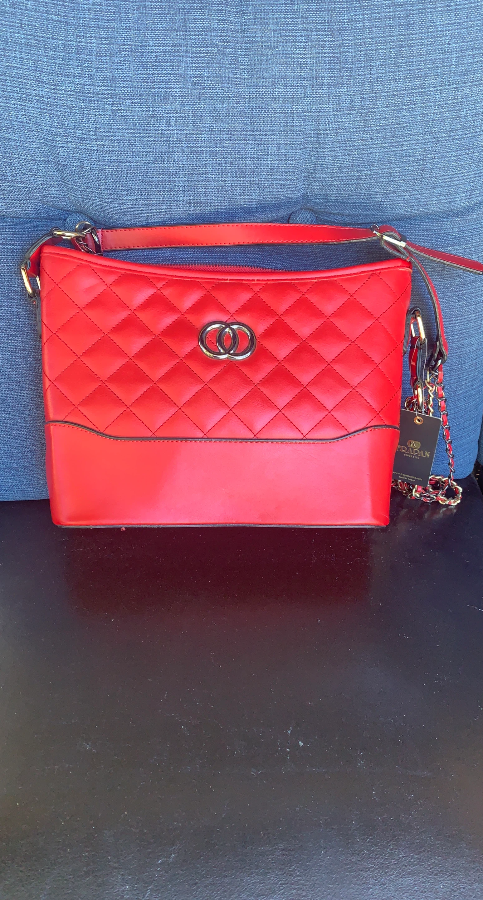 TRAPAN Red Quilted Shoulder Bag