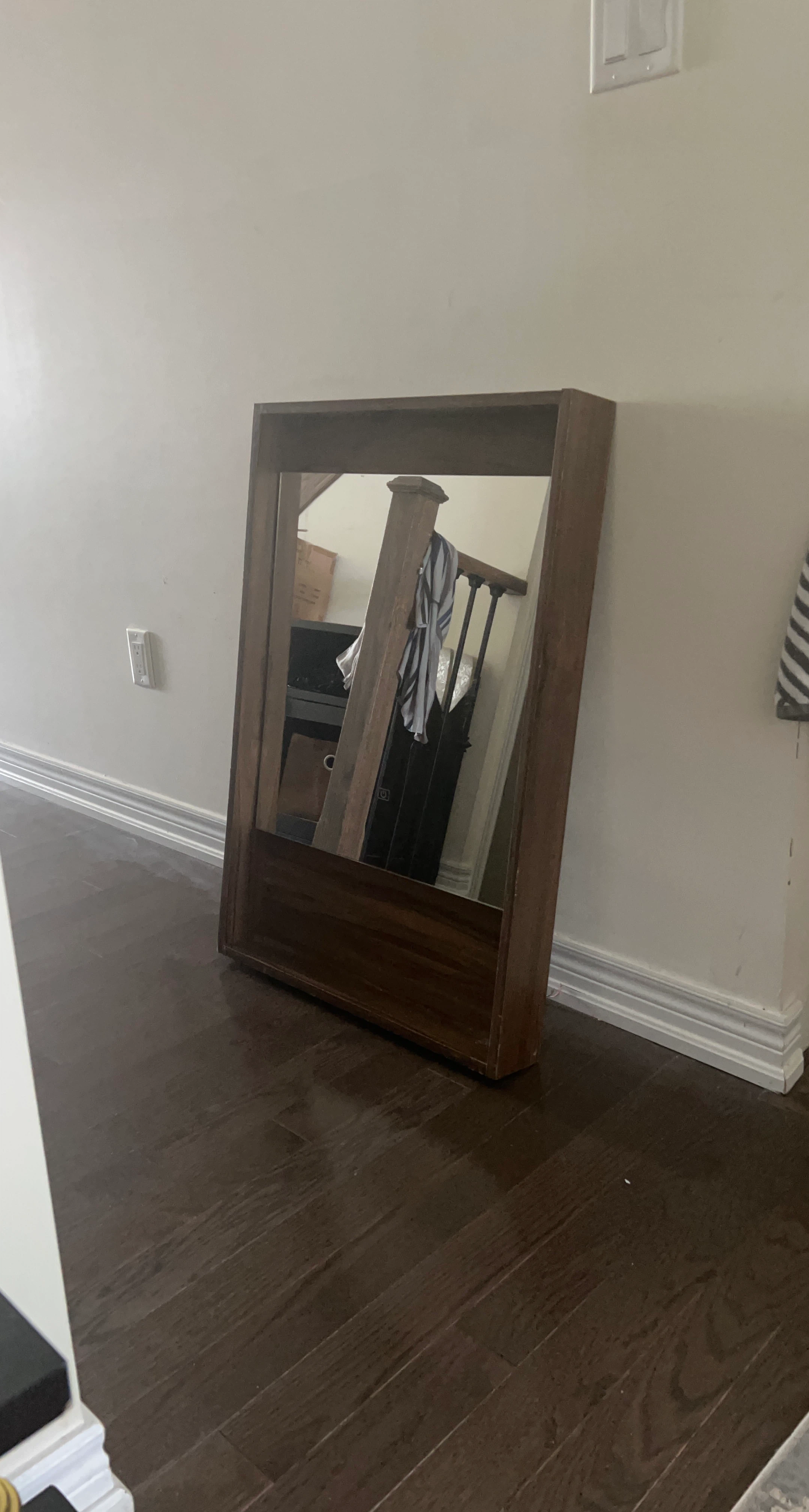 Wooden Framed Wall Mirror