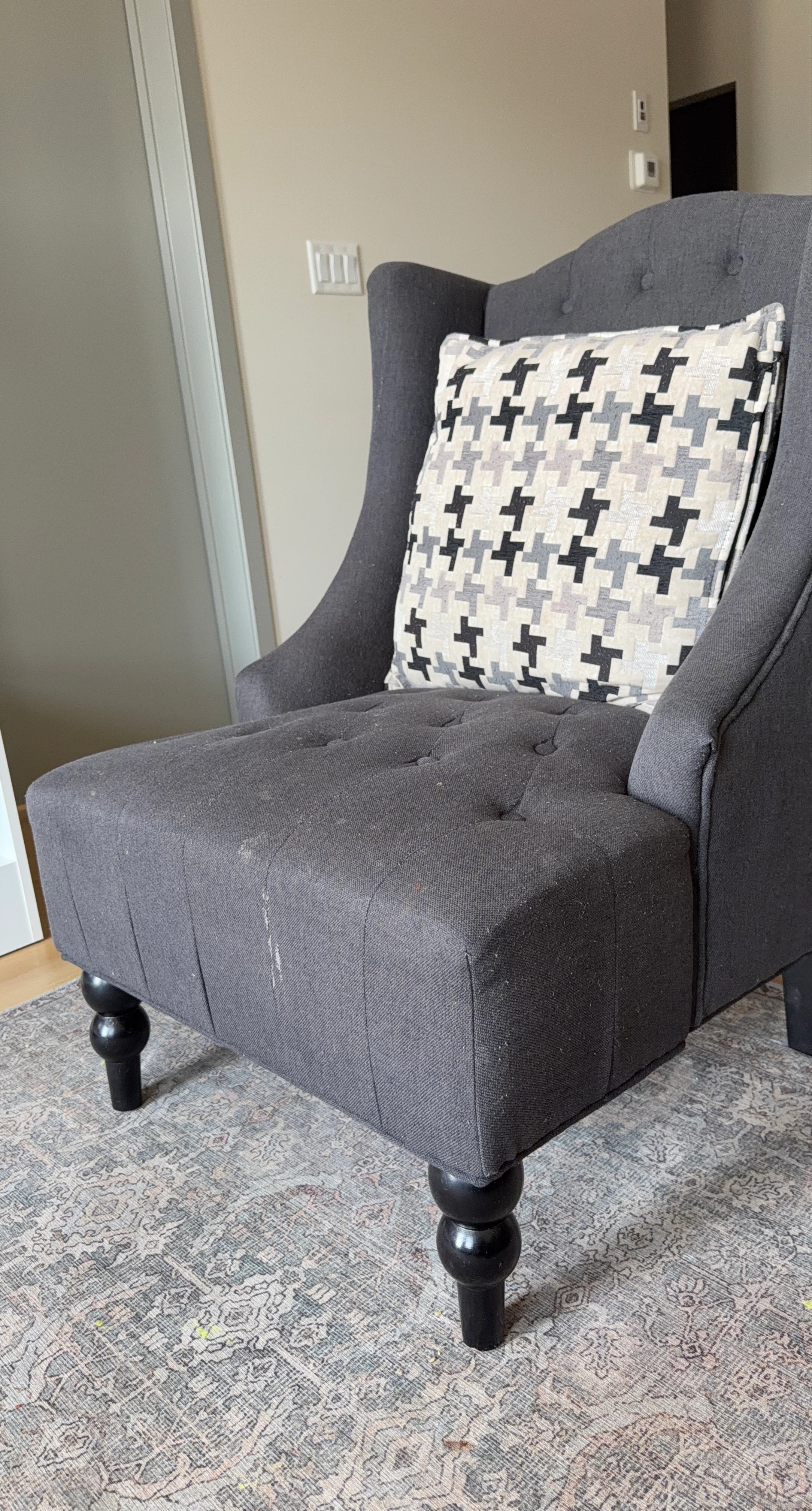 Dark Grey Accent Chair