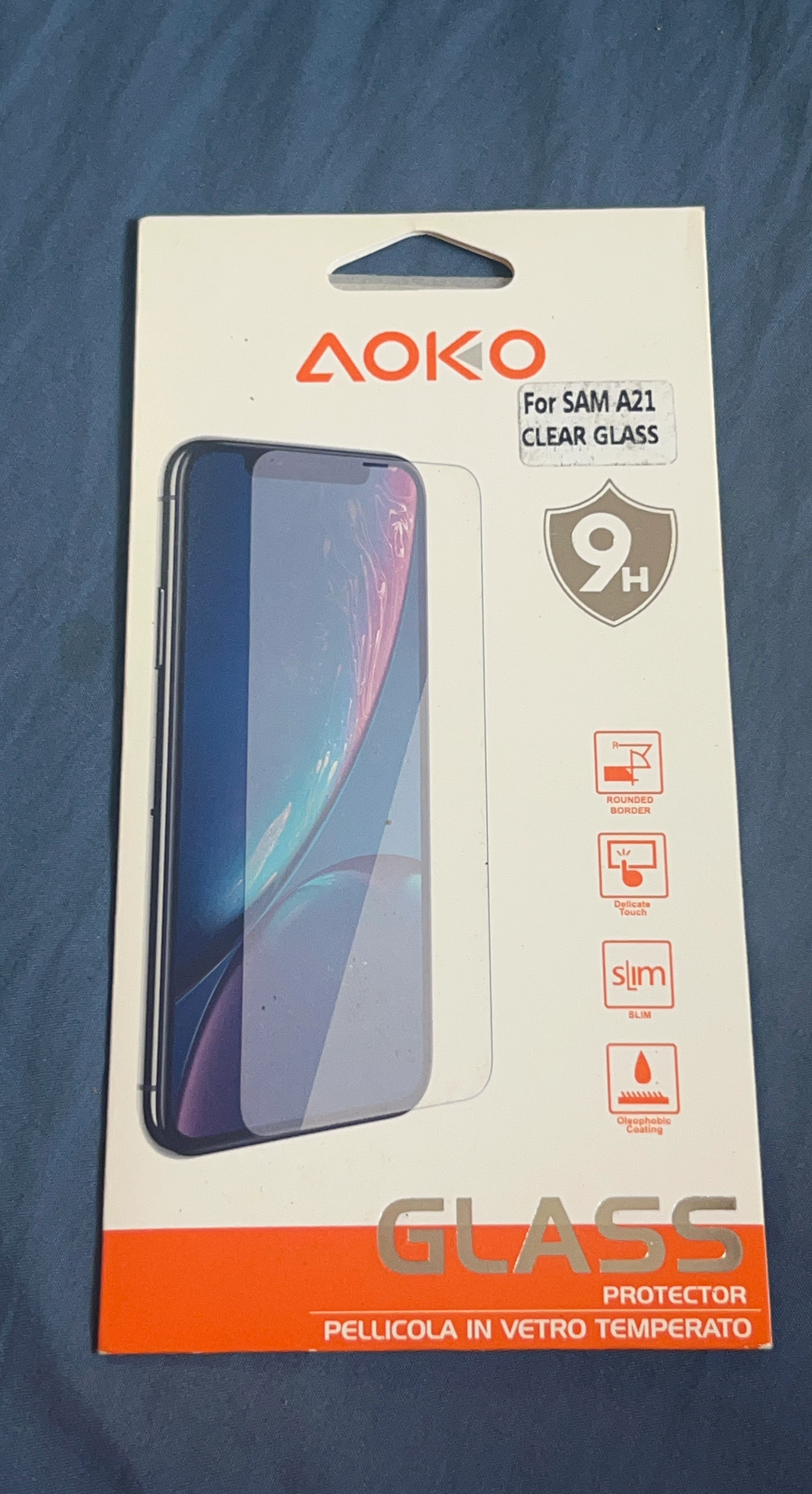AOKO Clear Glass Screen Protector for Samsung A21