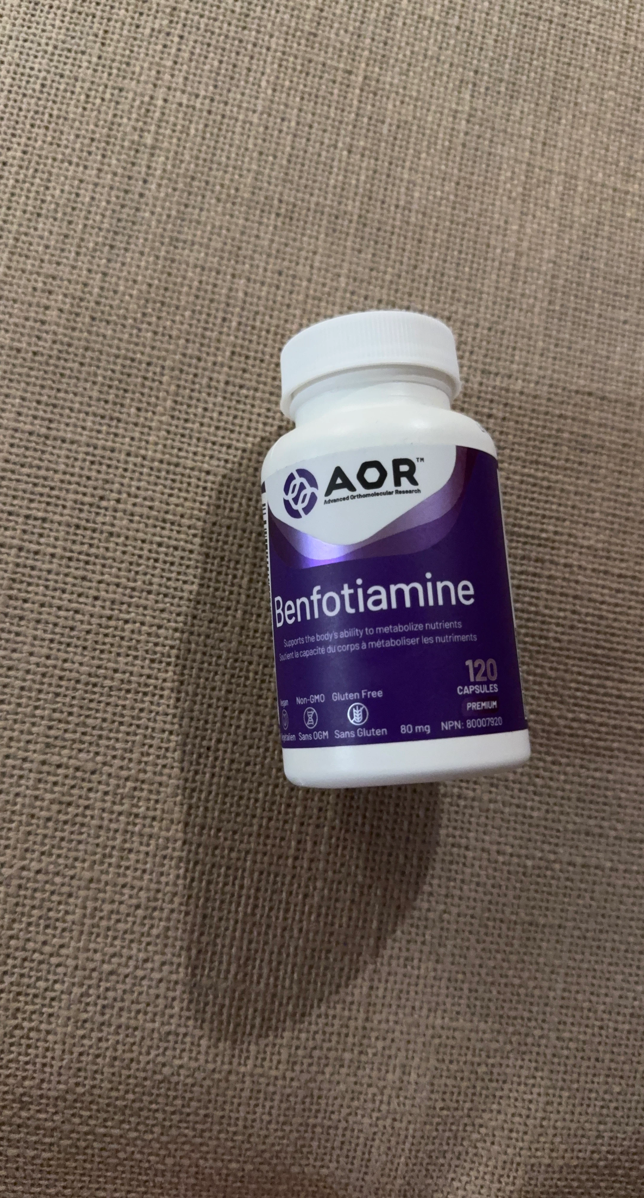 AOR Benfotiamine Supplement Capsules
