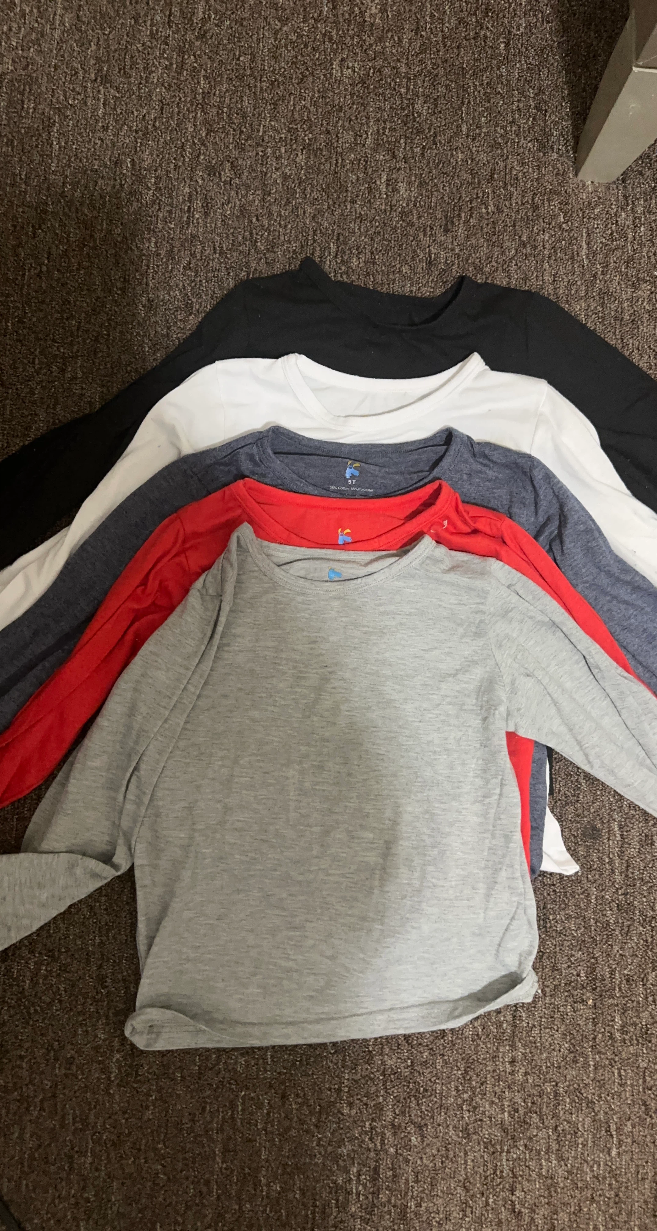Bundle of 5 Long Sleeve Shirts